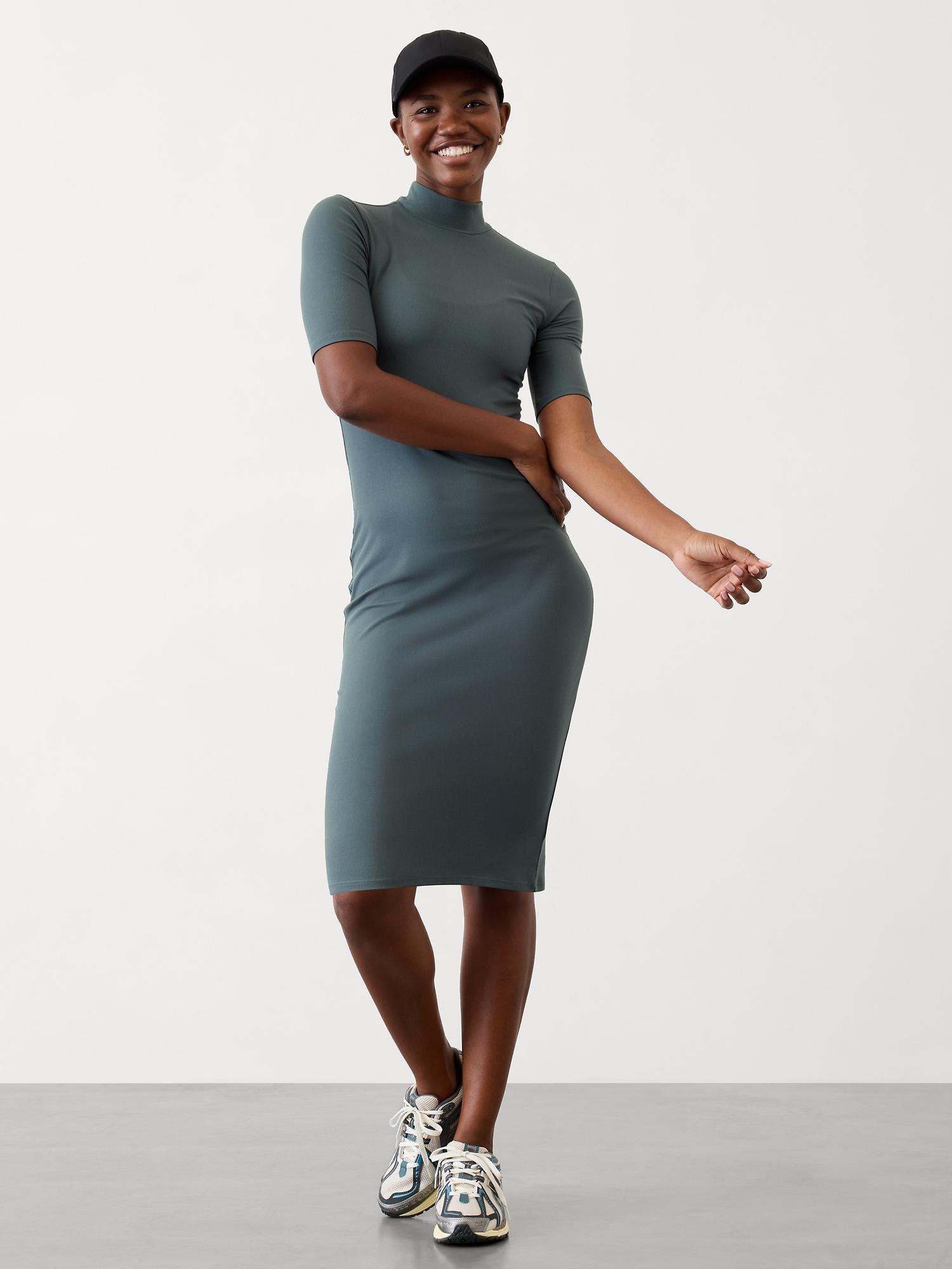 Signature Rib Mock Neck Dress Product Image