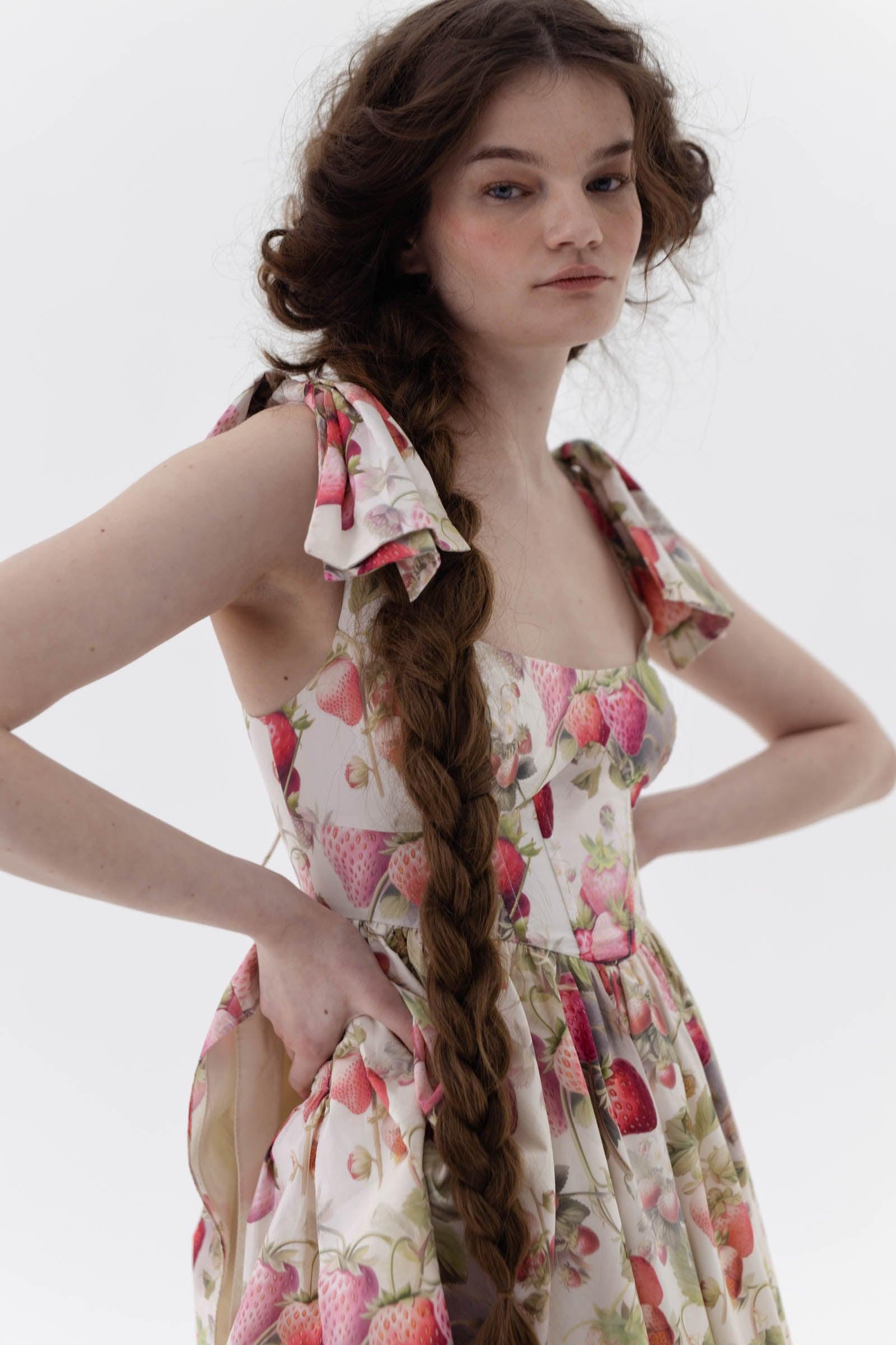 The Strawberry Cream Farmers Market Dress Product Image