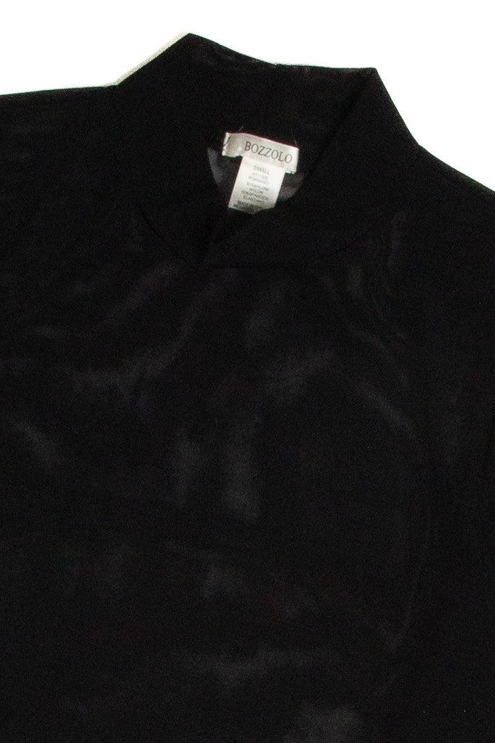 Black Mesh Long Sleeve Turtleneck Product Image