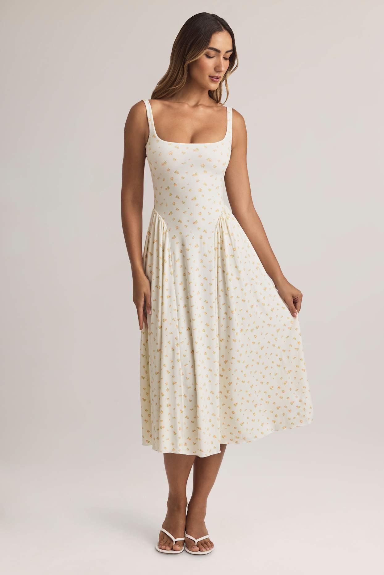 Modal A-Line Midaxi Dress in Floral Print Product Image
