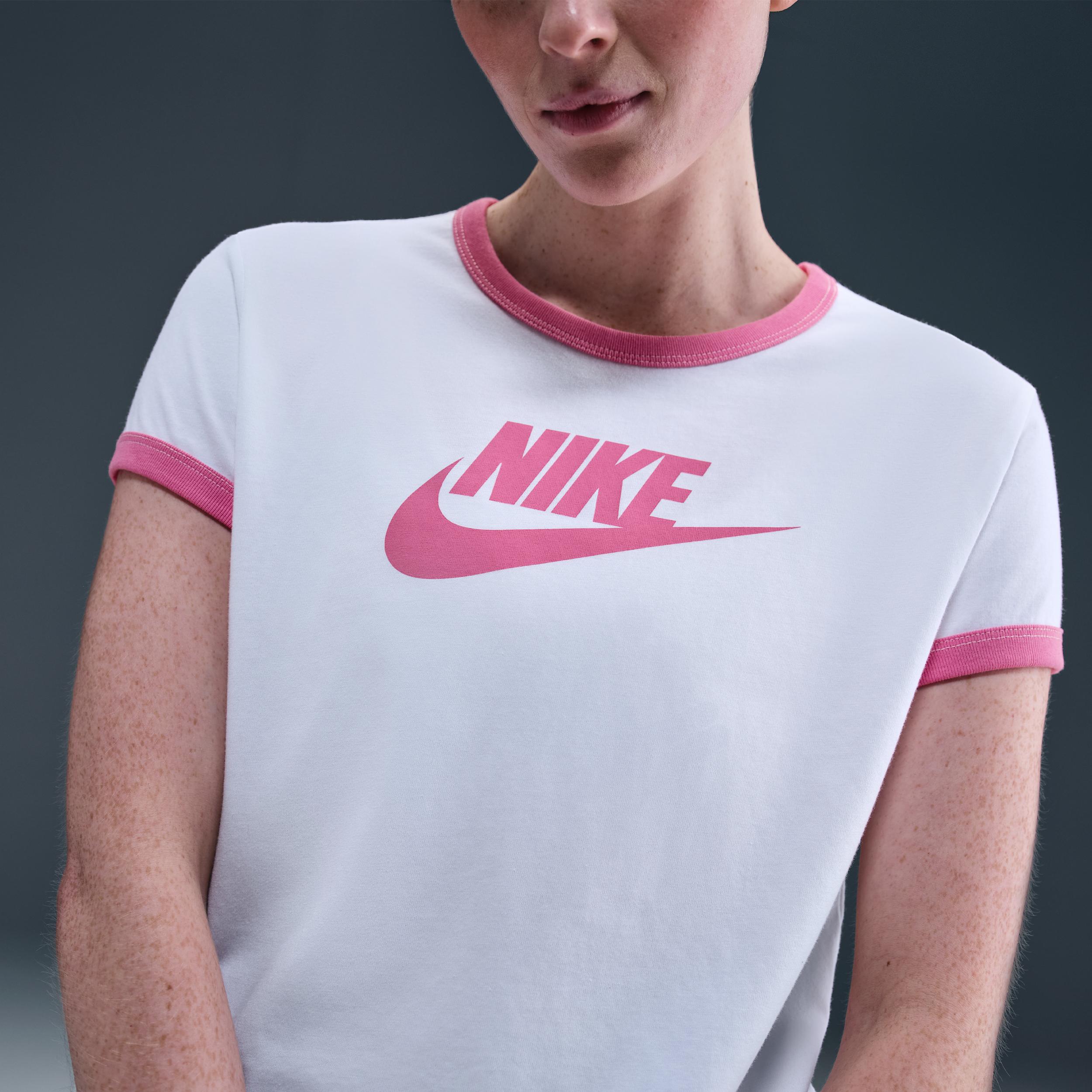 Womens Nike Sportswear Graphic Ringer T-Shirt | IF4072-101 Product Image