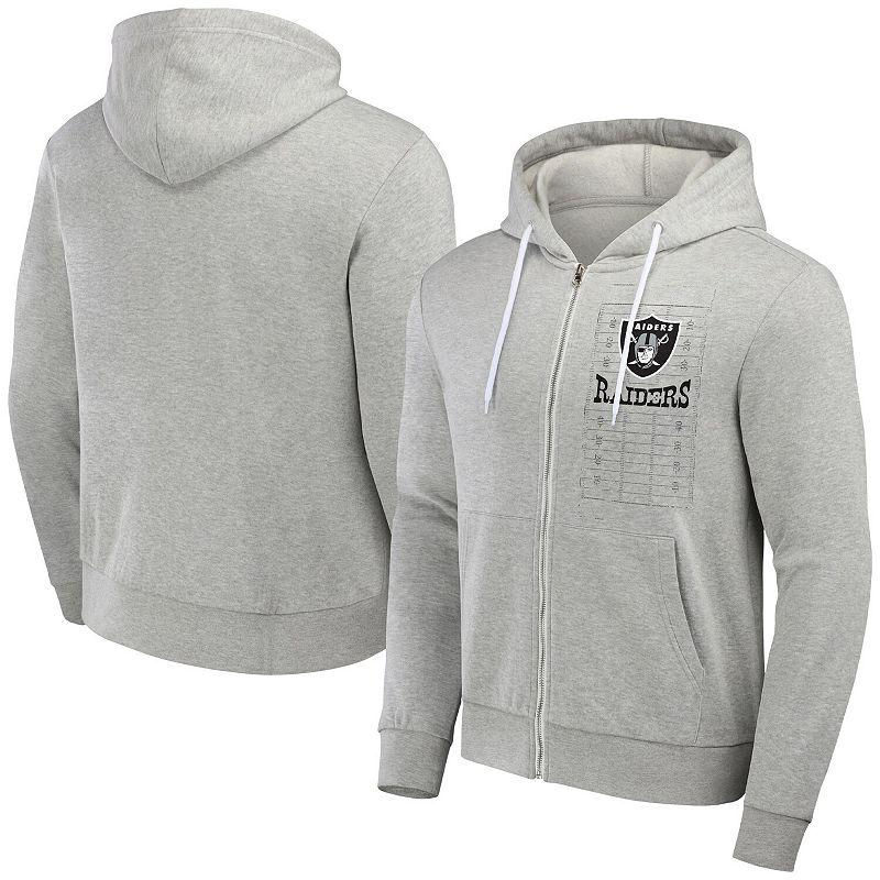 Men's NFL x Darius Rucker Collection by Fanatics Heather Gray Las Vegas Raiders Domestic Full-Zip Hoodie,  Product Image