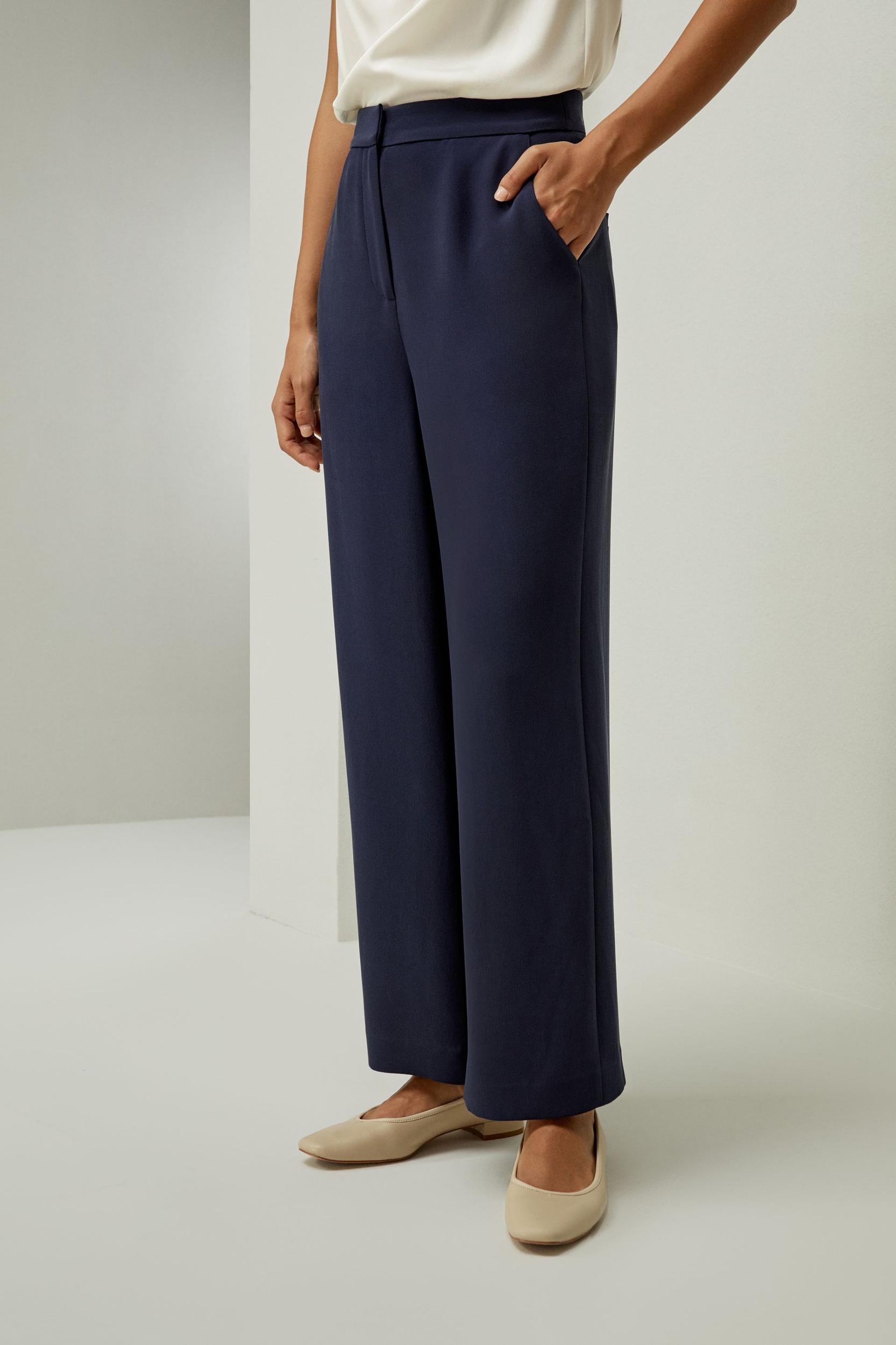 LILYSILK Silk Trousers - Womens - Royal Blue 100% Organic Silk - High-Quality Wide Leg Pants 16 Product Image