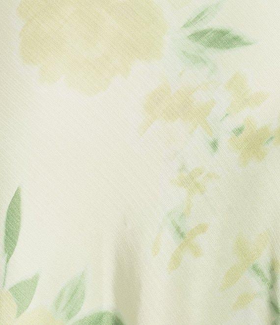 GB Satin Coordinating Floral Print Maxi Skirt Product Image