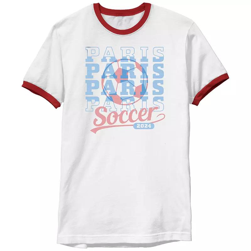 Men's Paris Soccer 2024 Ringer Graphic Tee,  Product Image