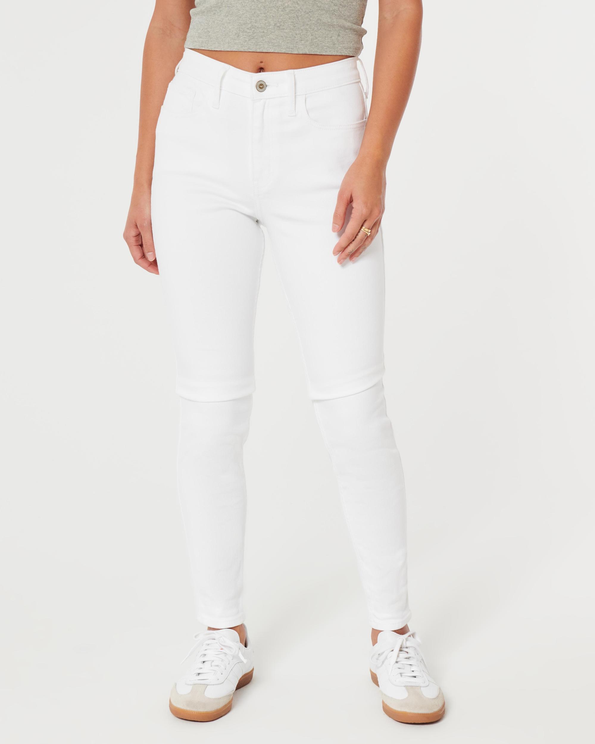 High-Rise White Super Skinny Jeans Product Image