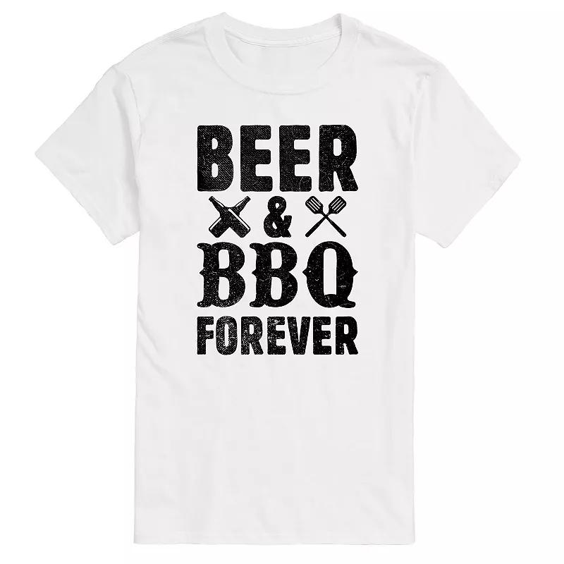 Big & Tall Beer and BBQ Forever Graphic Tee, Mens Product Image