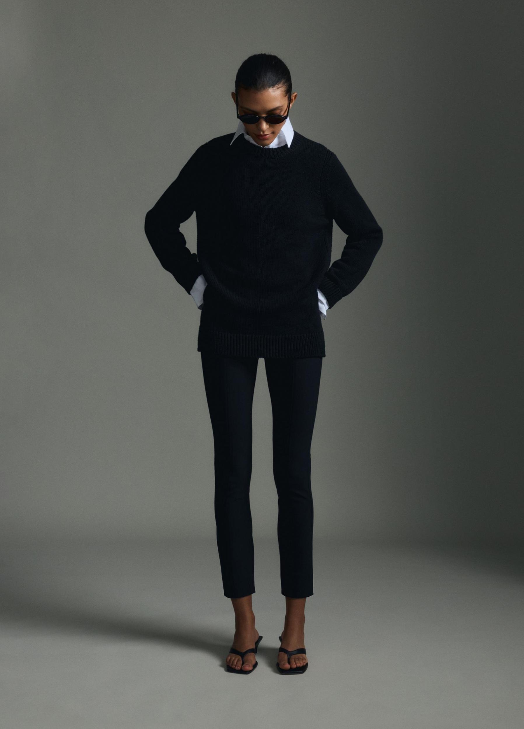 Bobbi High-Rise Stitch-Seam Ponte Legging Product Image