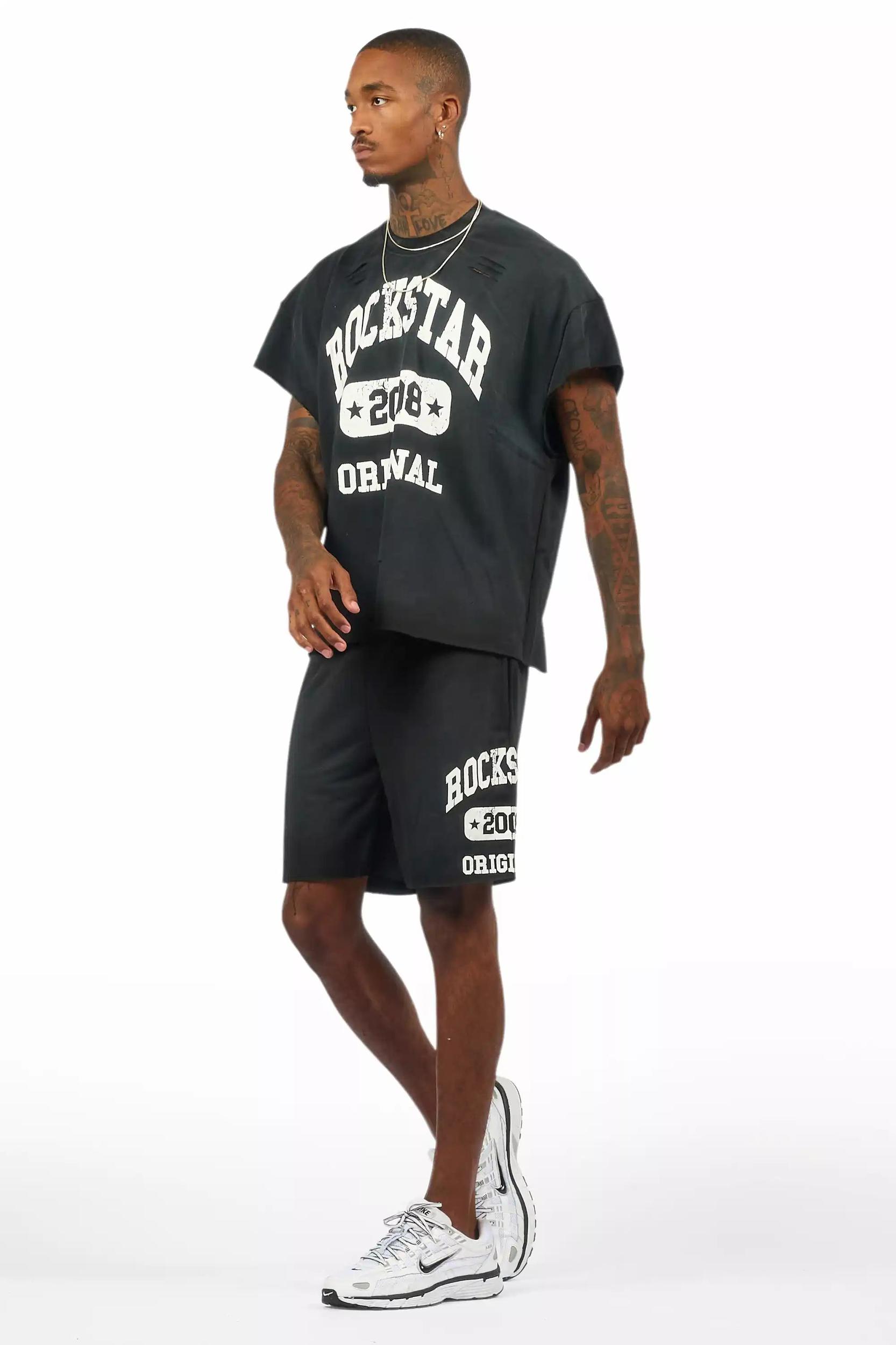 Uppercut Black T-Shirt/Short Set Male Product Image