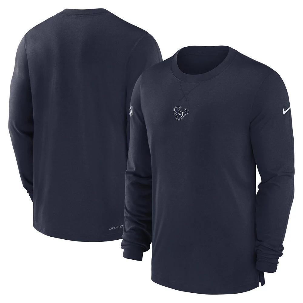 Men's Nike Navy Houston Texans Player Long Sleeve Performance T-Shirt,  Product Image