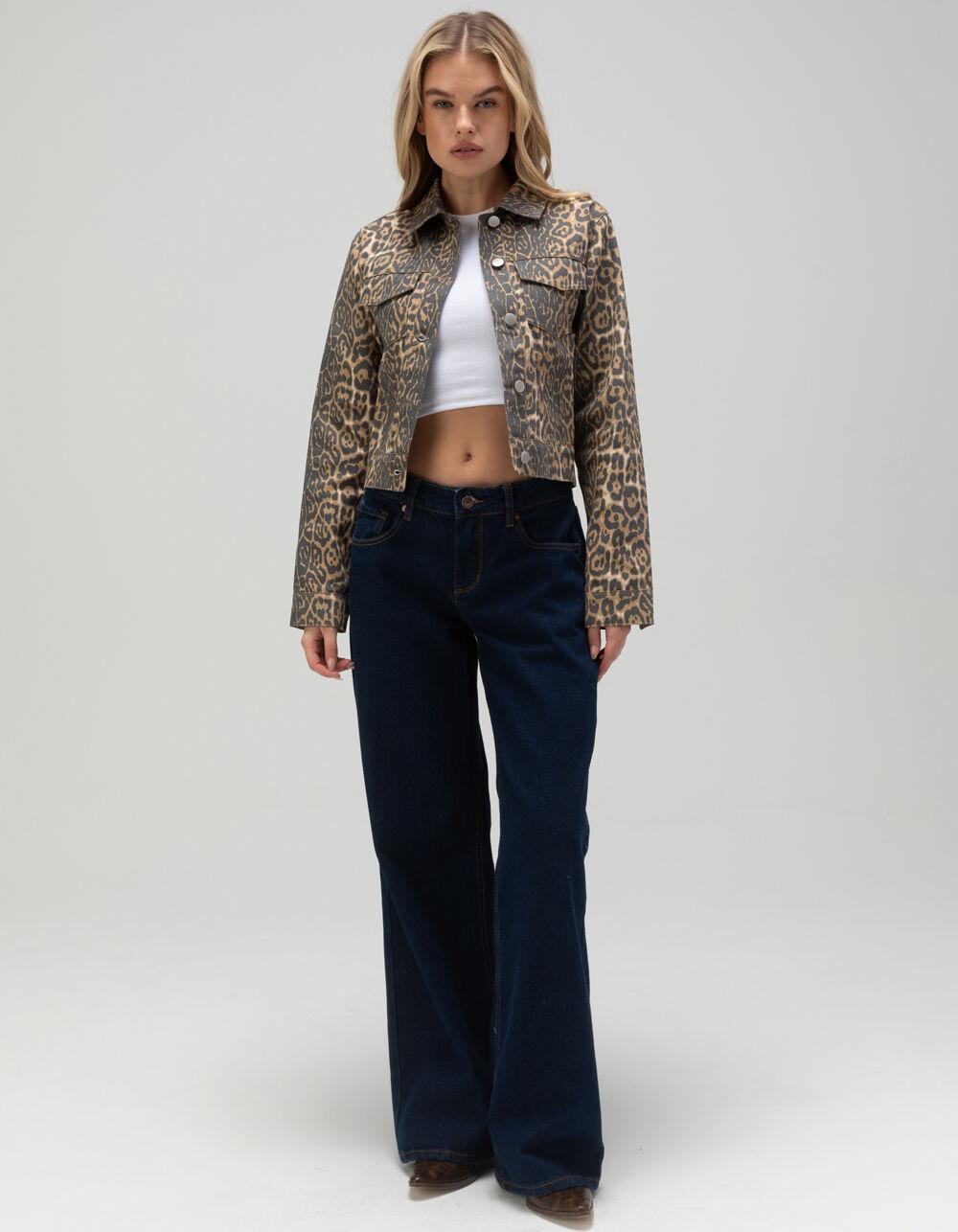 RSQ Womens Leopard Trucker Jacket - LEOPARD Product Image