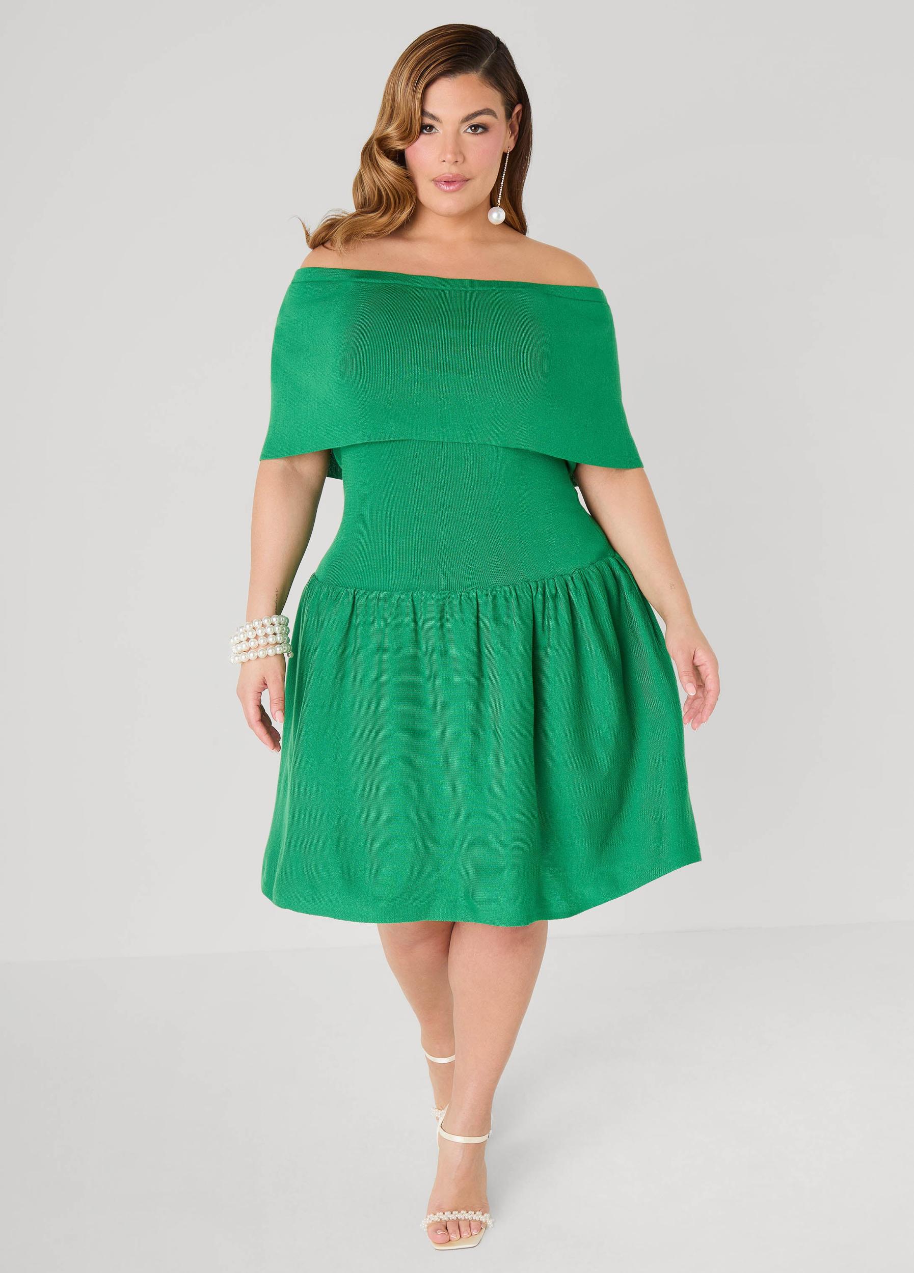 Off The Shoulder Sweater Dress Product Image