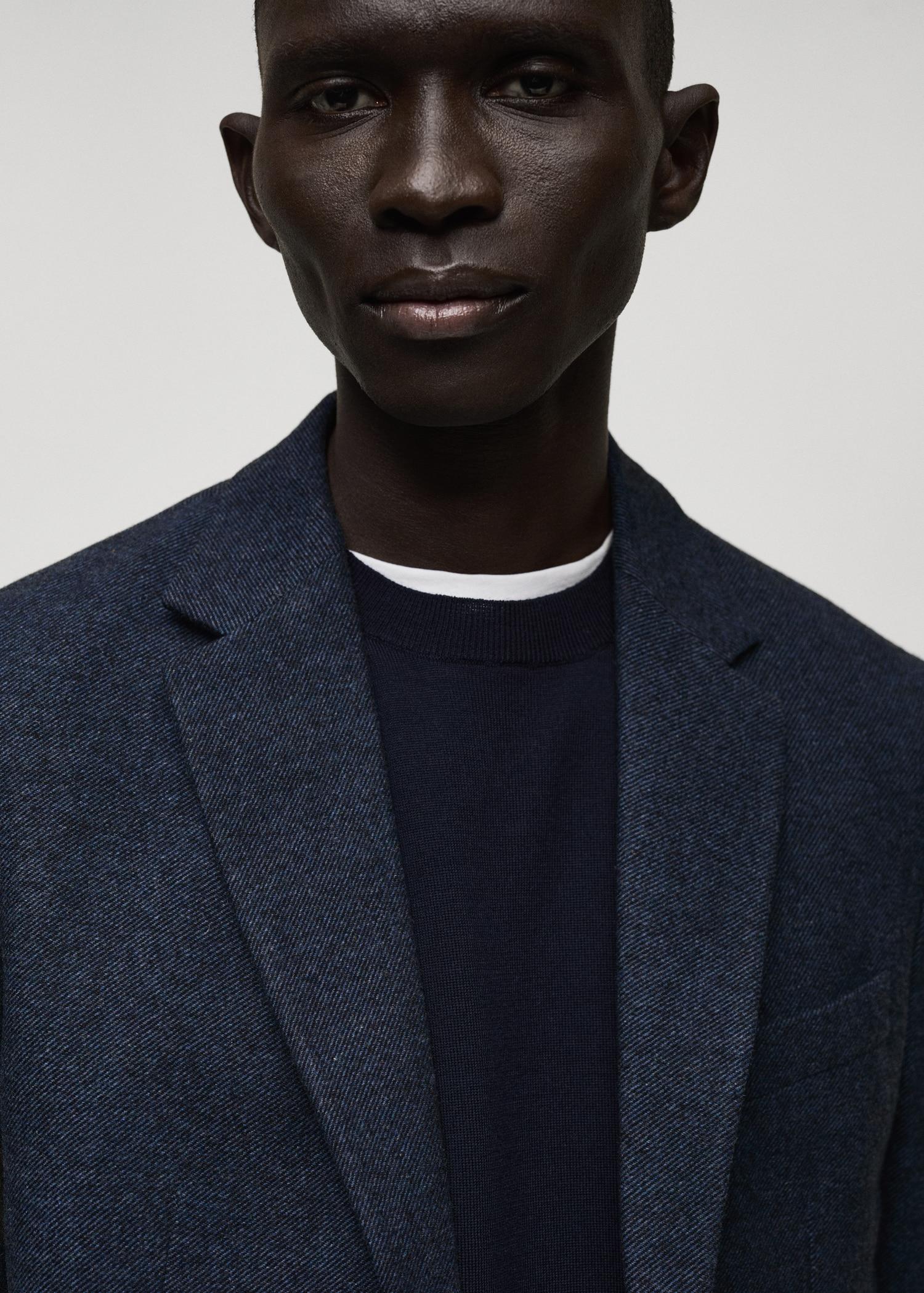 Slim fit wool blend blazer - Men | MANGO USA Product Image