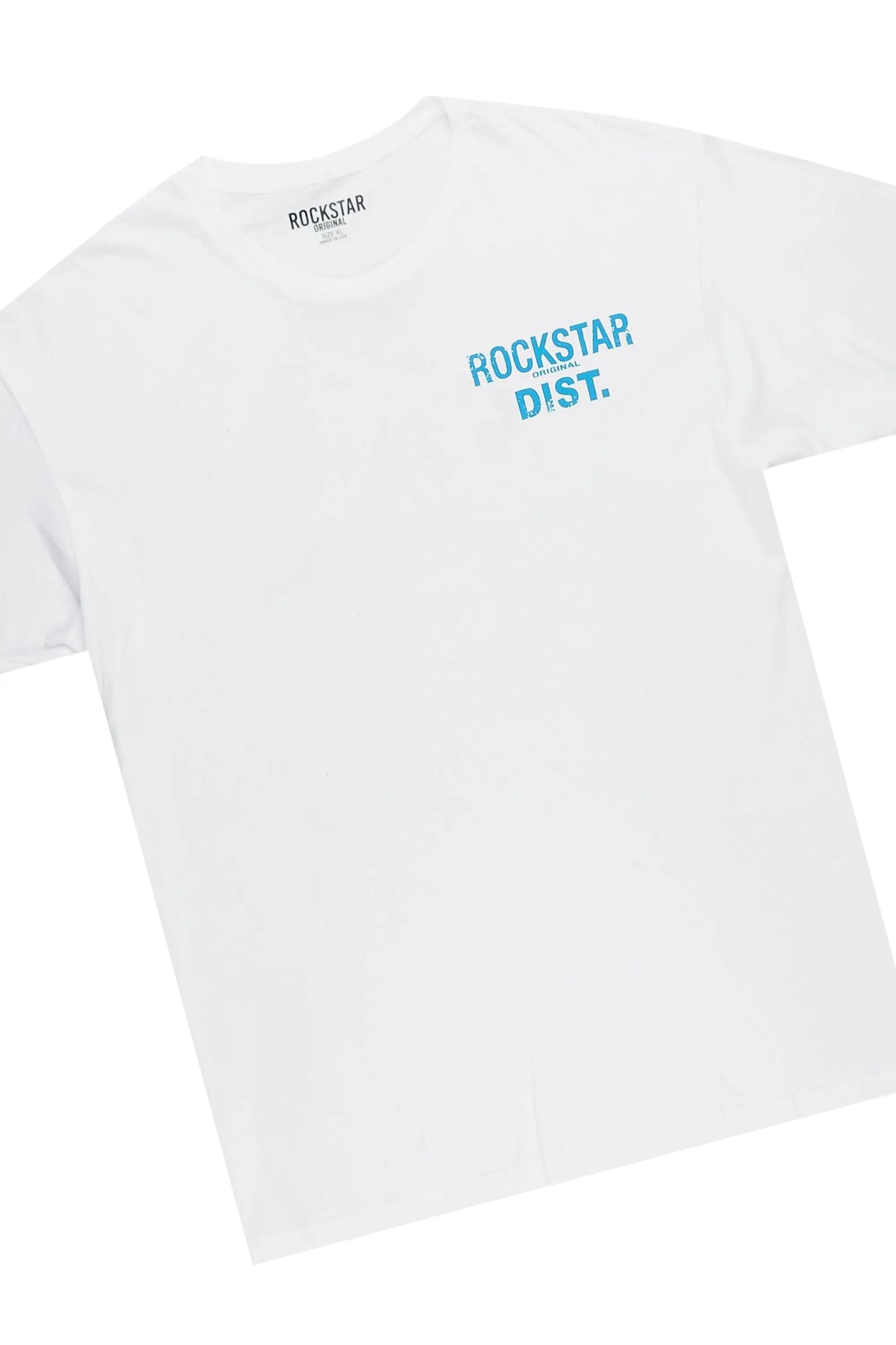 Lake White/Red T-Shirt/Stacked Baggy Track Set Male Product Image