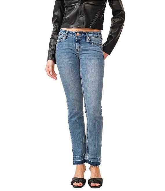 Dear John Playback Mid Rise Slim Straight Color Block Hem Ankle Length Jeans Product Image