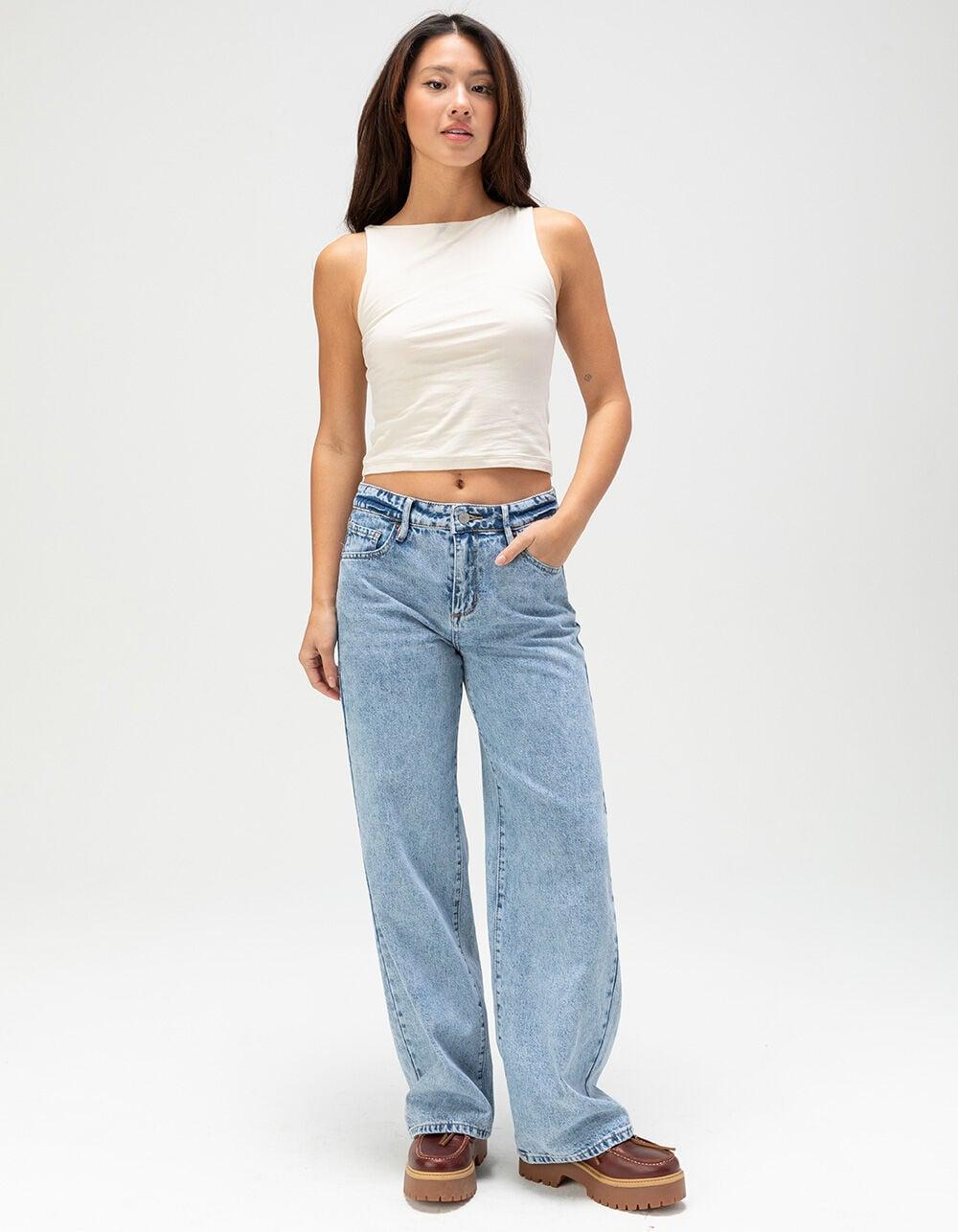 RSQ Womens High Rise Baggy Jeans - LIGHT VINTAGE Product Image