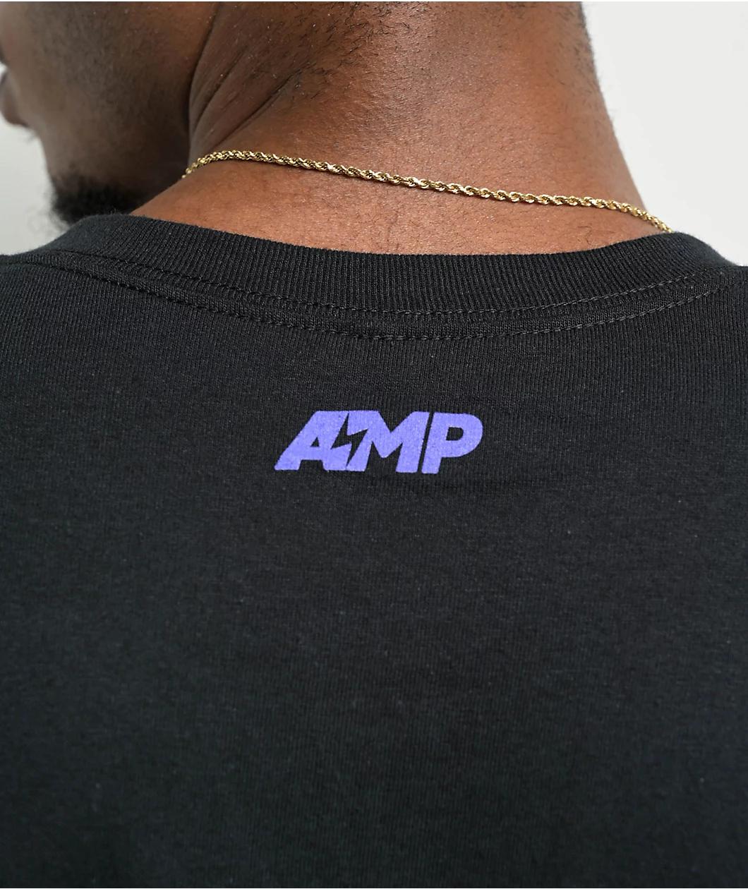 AMP Brain Waves Black T-Shirt Product Image