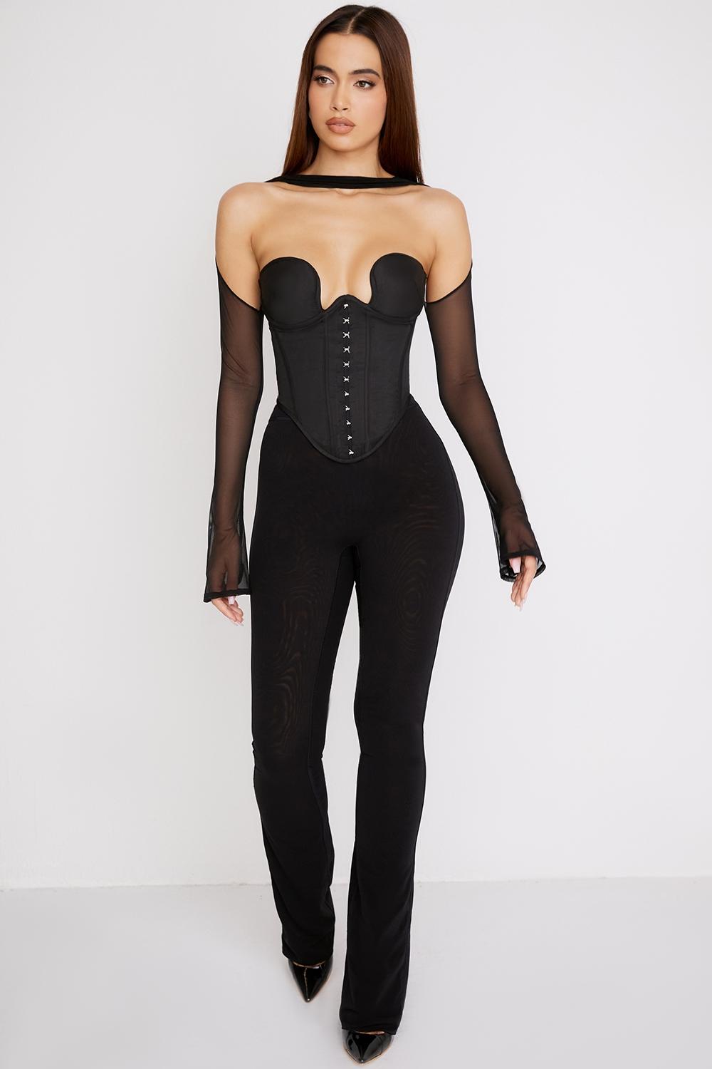 Mina  black structured corset - sale Product Image