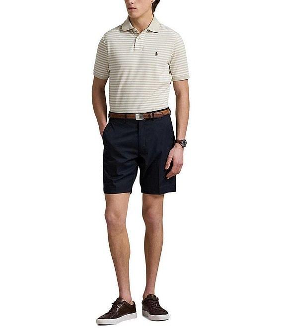 Polo Ralph Lauren Classic Fit Striped Oxford Mesh Short Sleeve Polo Shirt Product Image