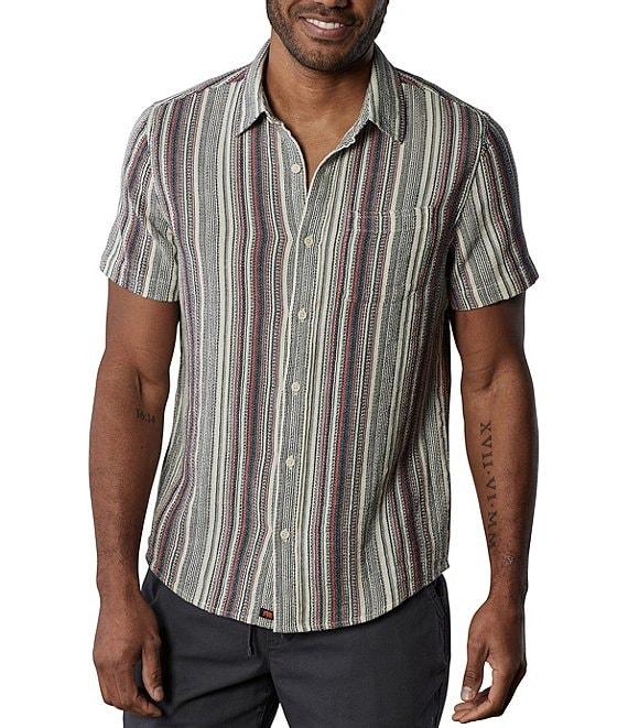 The Normal Brand Freshwater Stripe Short Sleeve Woven Shirt Product Image