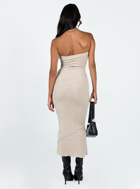 Oscar Midi Dress Beige Product Image