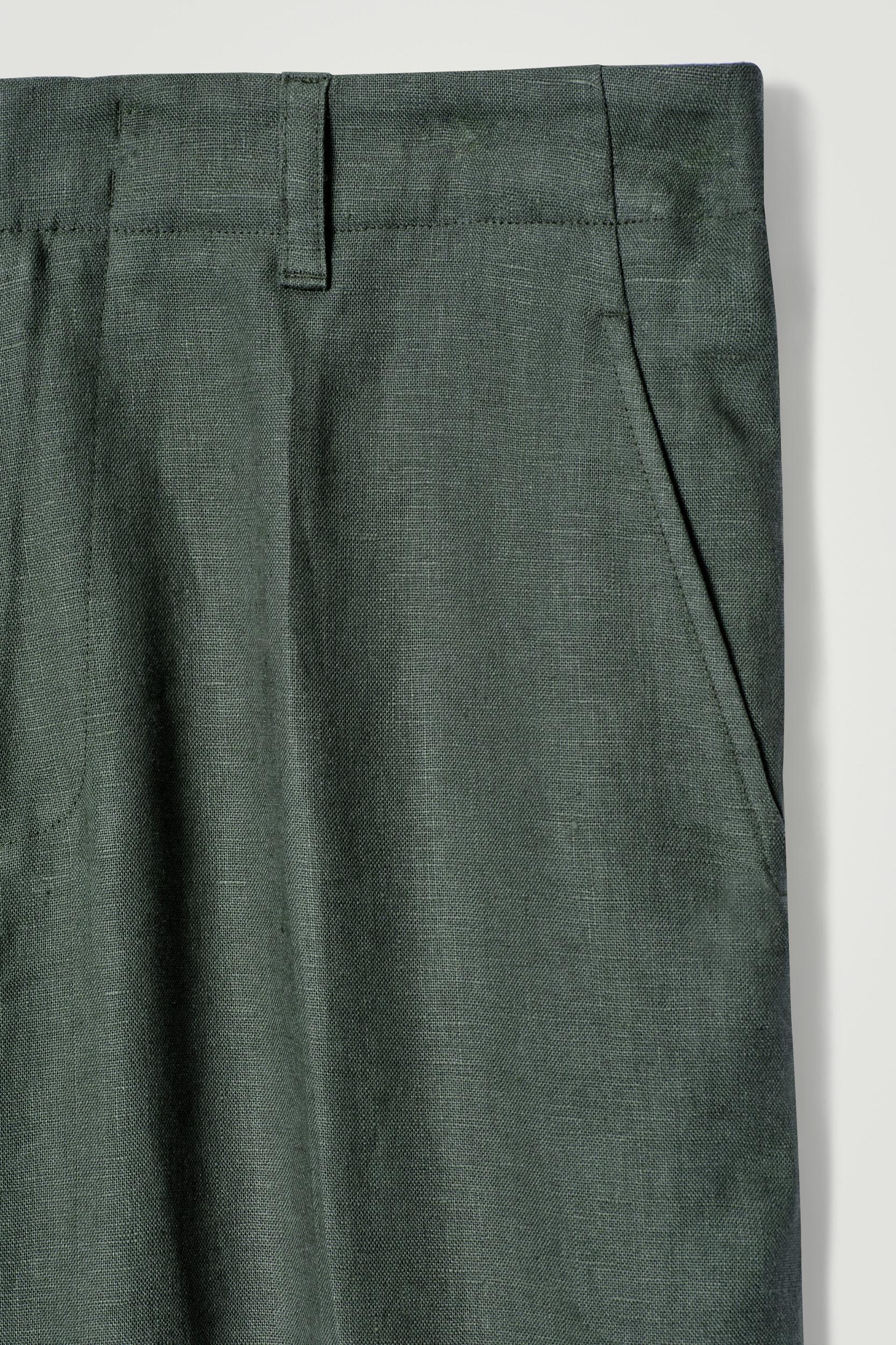 RELAXED LINEN TAPERED PANTS Product Image