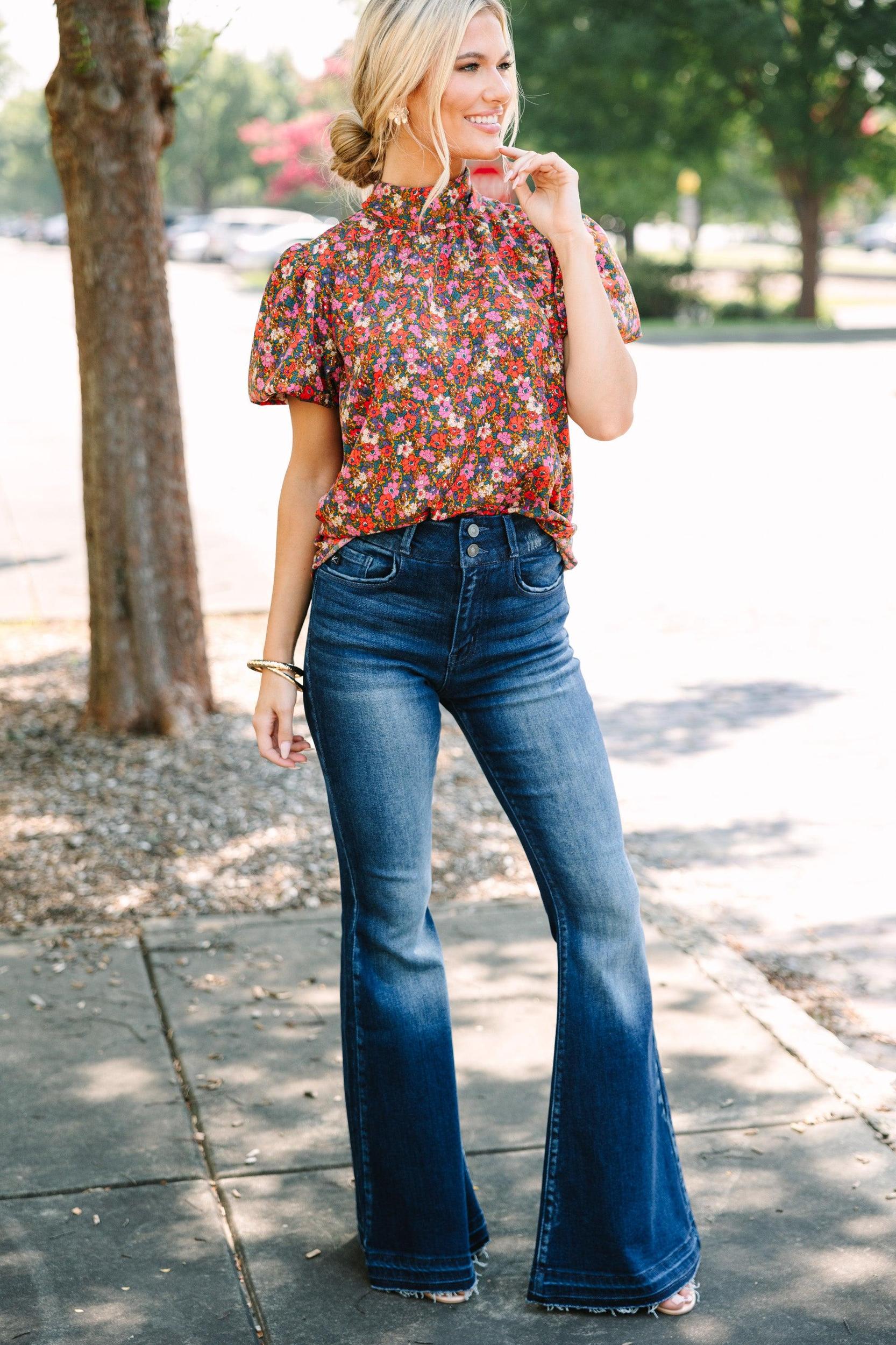 Can't Let You Go Gold Floral Blouse Female Product Image