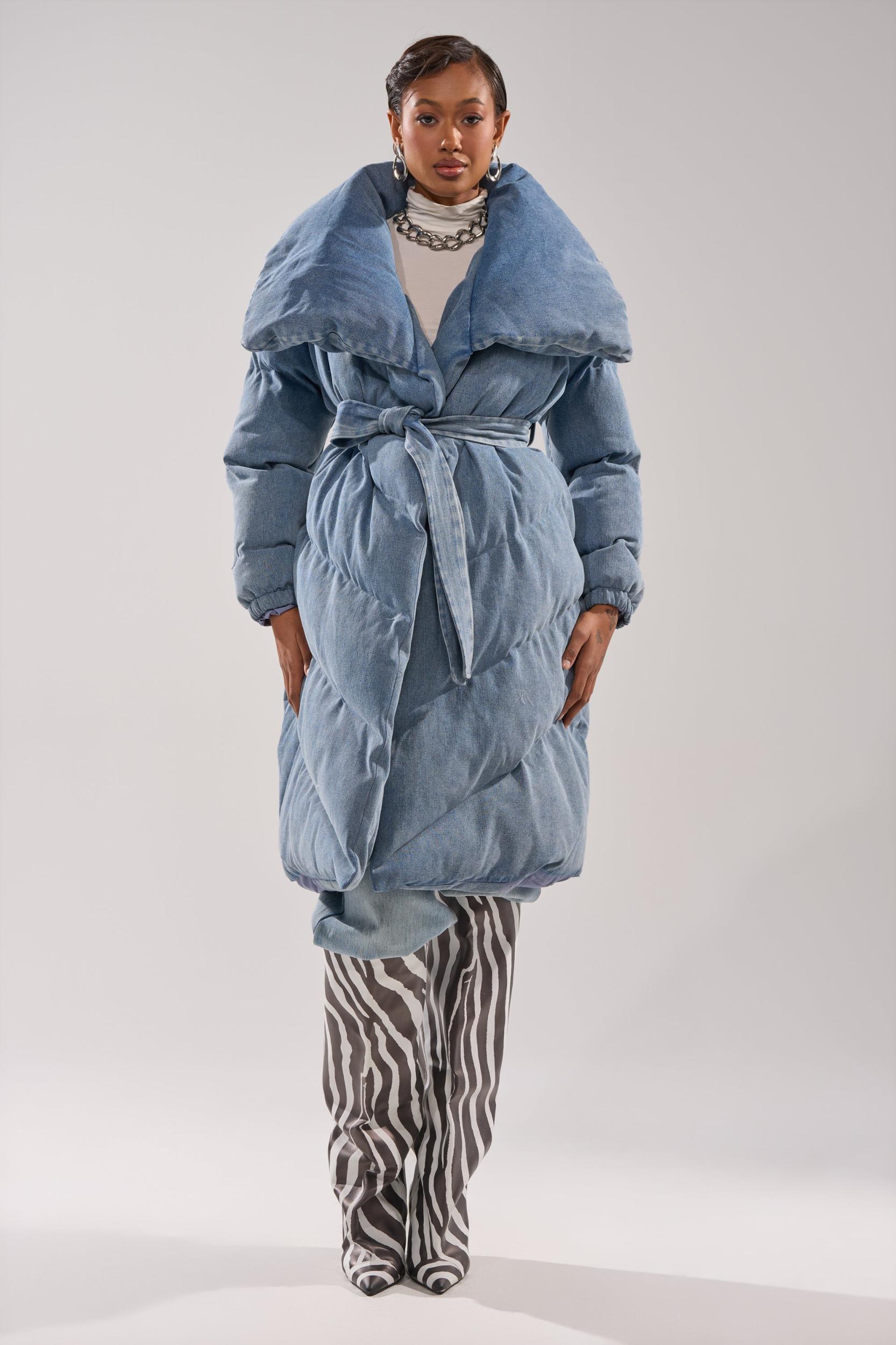 I'M OUTSIDE DENIM PUFFER Product Image