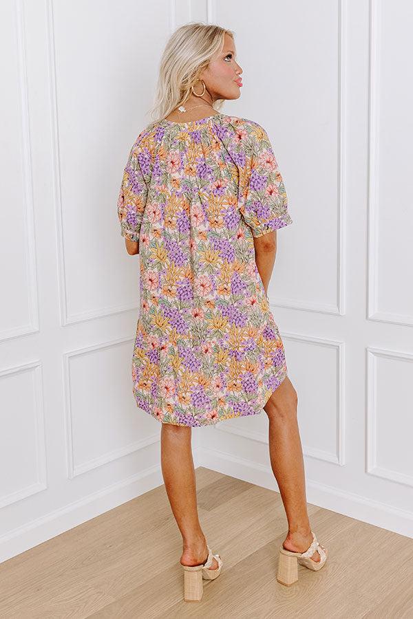 Floral Paradise Button Down Mini Dress Product Image