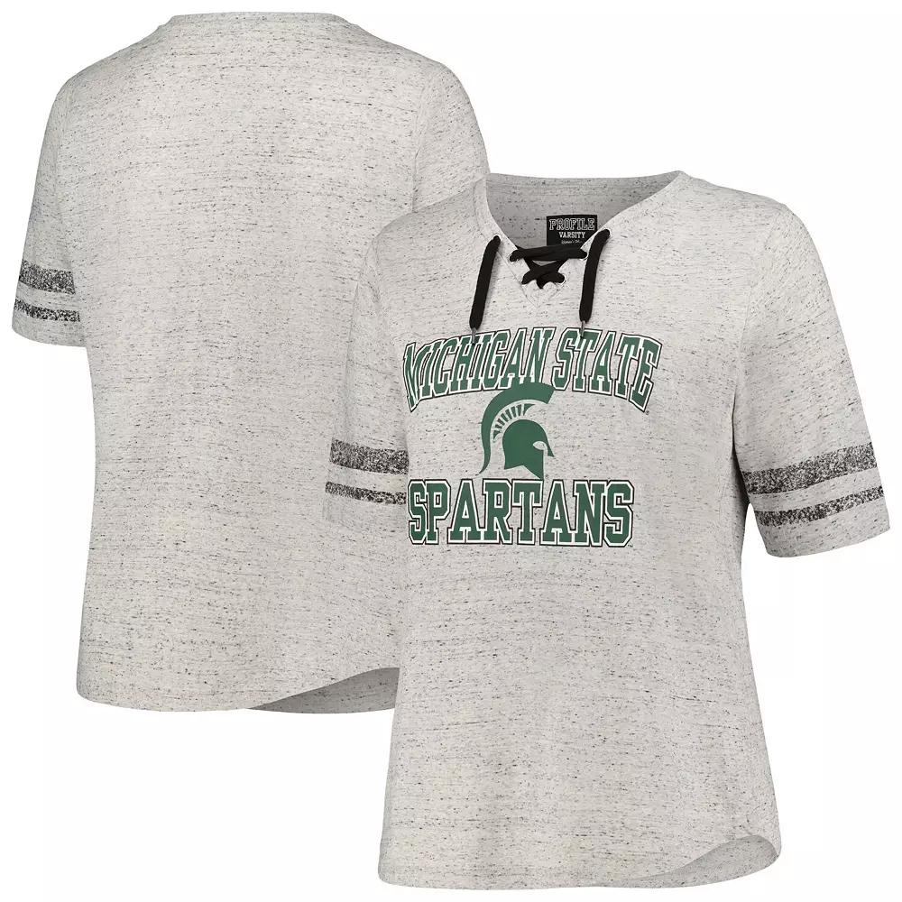 Women's Profile Heather Gray Michigan State Spartans Plus  Product Image