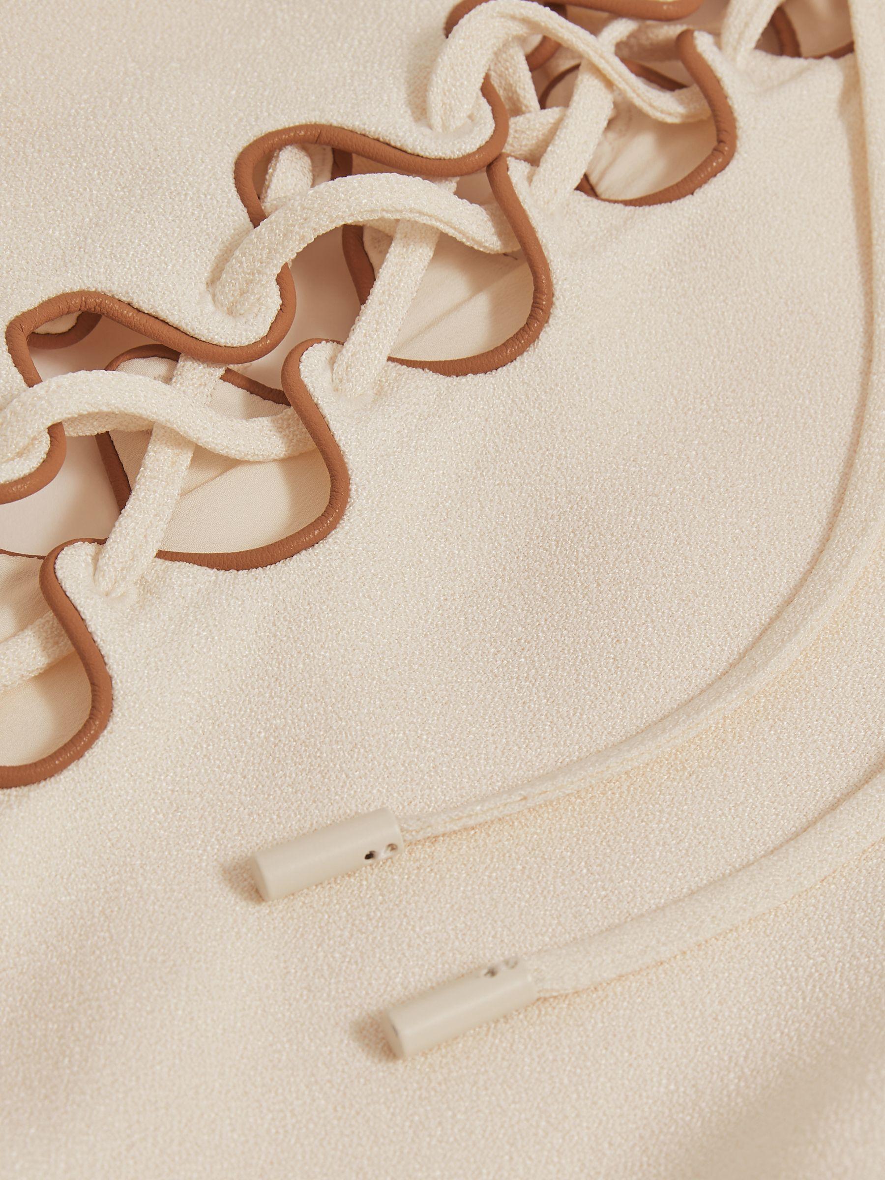 Atelier Satin-Crepe Cut-Out Maxi Dress in Cream Product Image