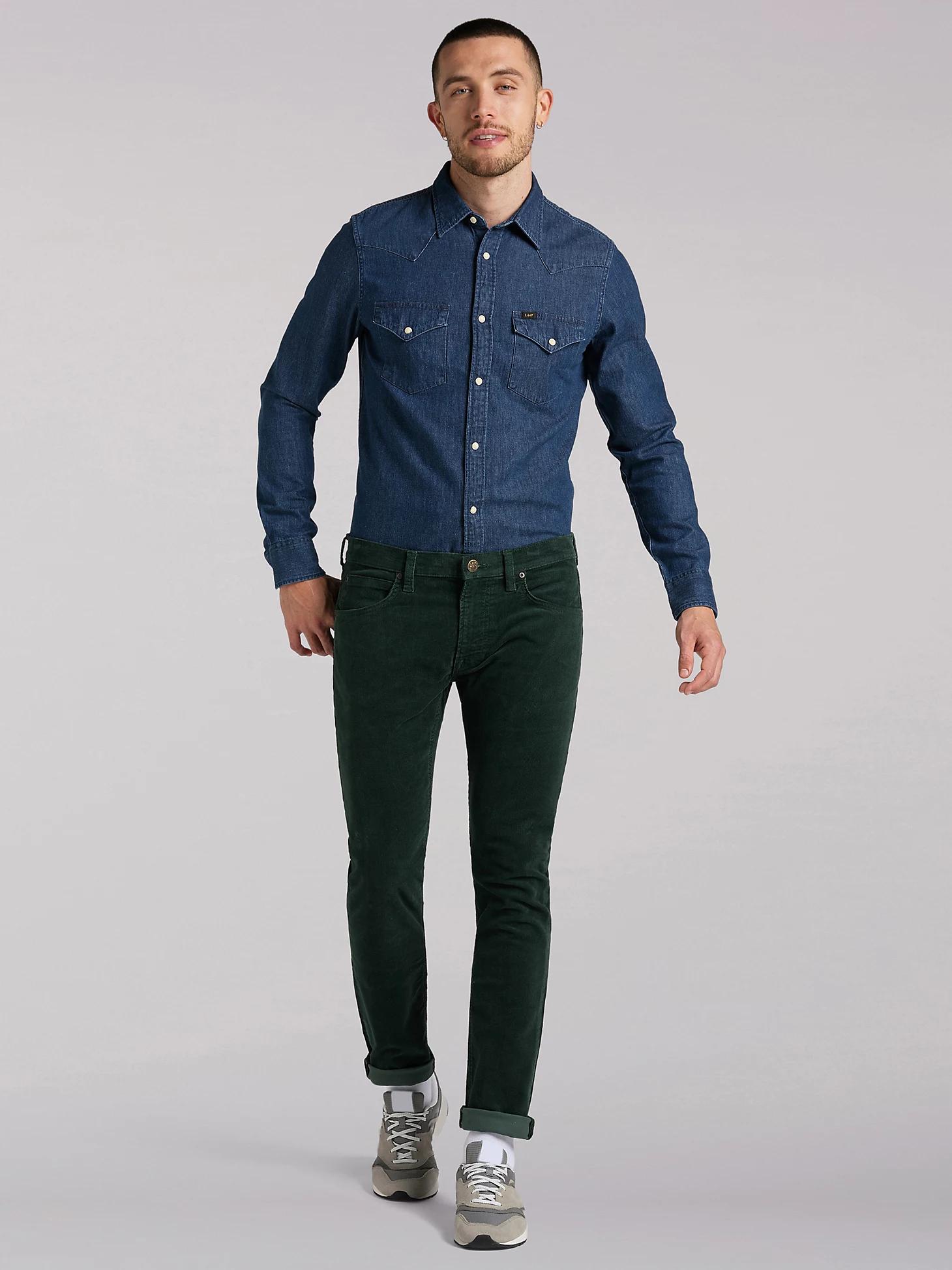 Men's Lee European Collection Regular Western Denim Button Down Shirt | Men's Tops & Tees | Lee® Product Image