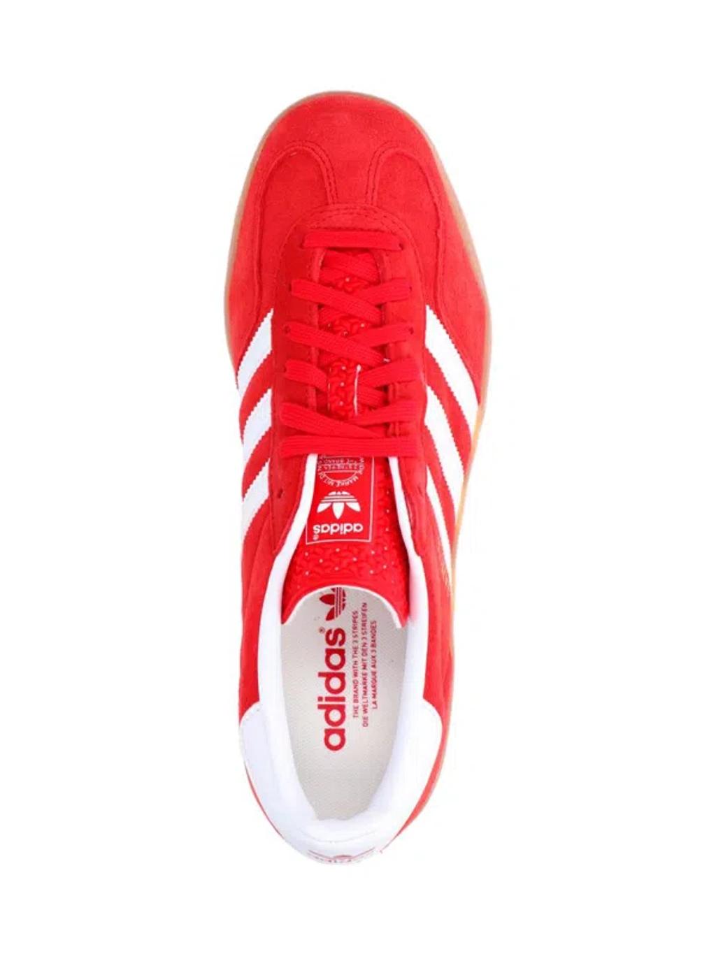 ADIDAS ORIGINALS Gazelle Suede Sneakers With Branded Heel In Red Product Image
