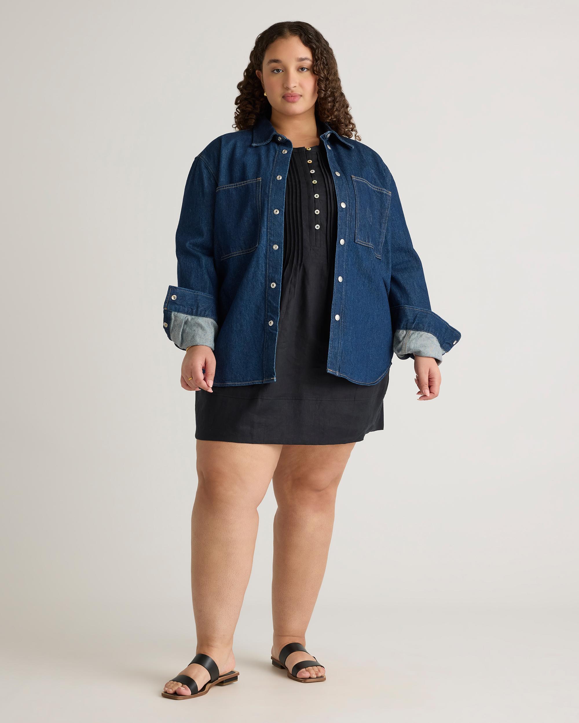 Quince | Women's 100% European Linen Sleeveless Swing Dress Product Image