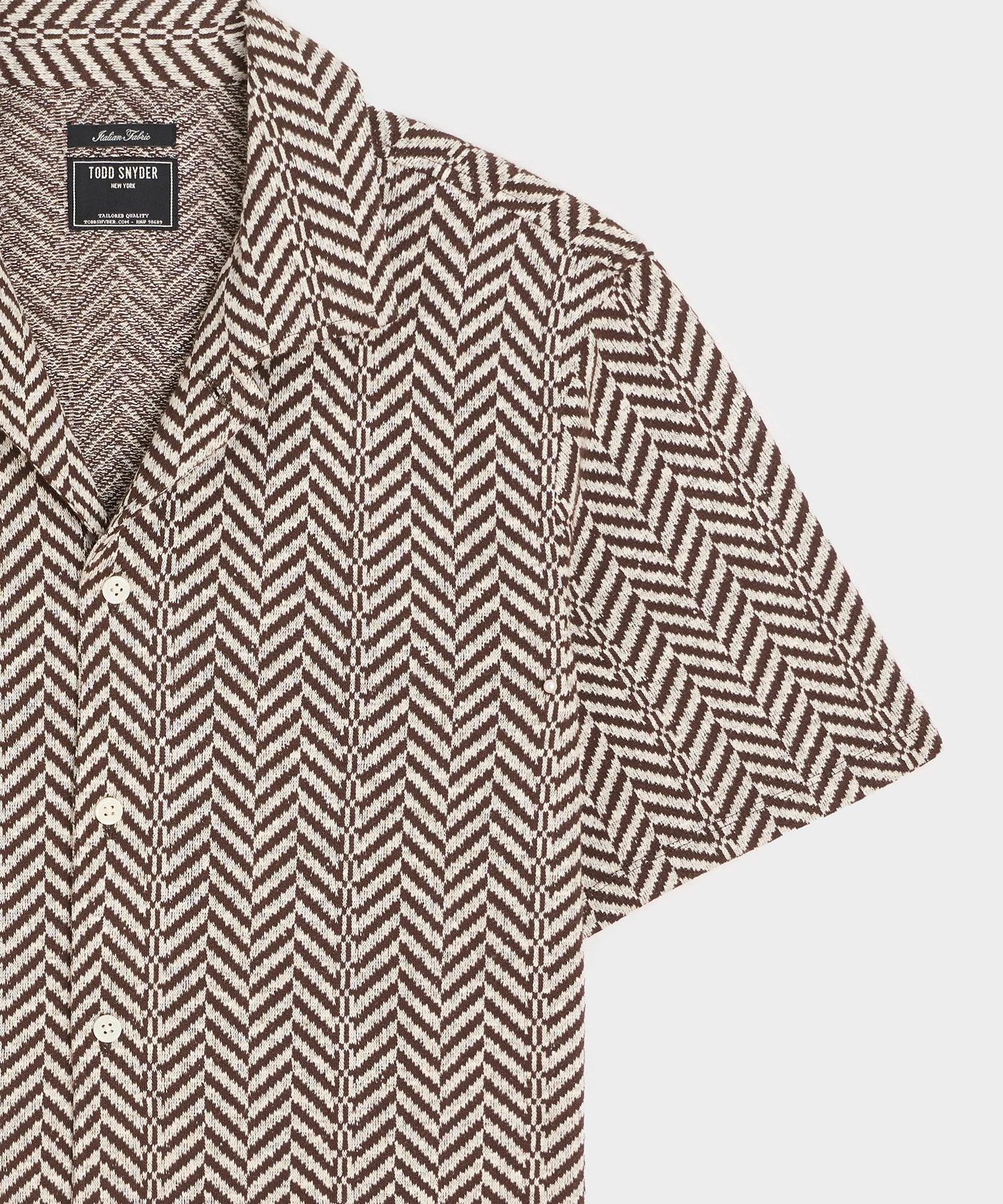 Herringbone Linen-Cotton Polo Product Image