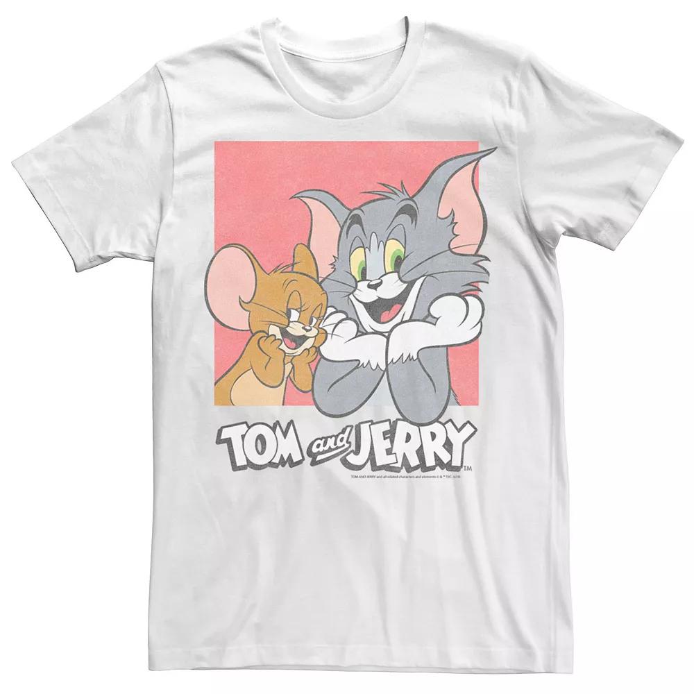 Men's Tom & Jerry Portrait Logo Graphic Tee, Size: XXL, White Product Image