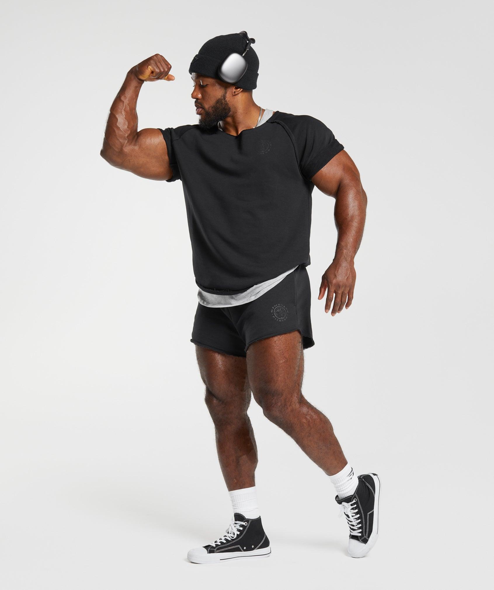 Gymshark Legacy Rag Top - Black Male Product Image