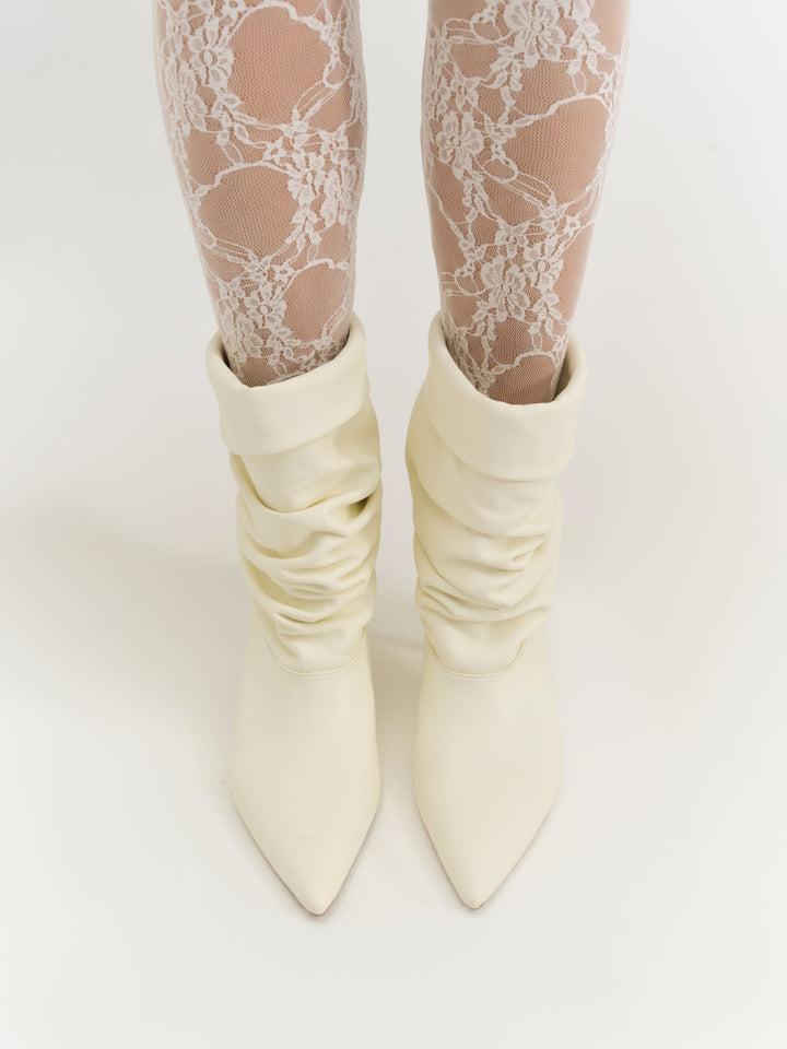Verbana Slouch Boot — Cream Product Image