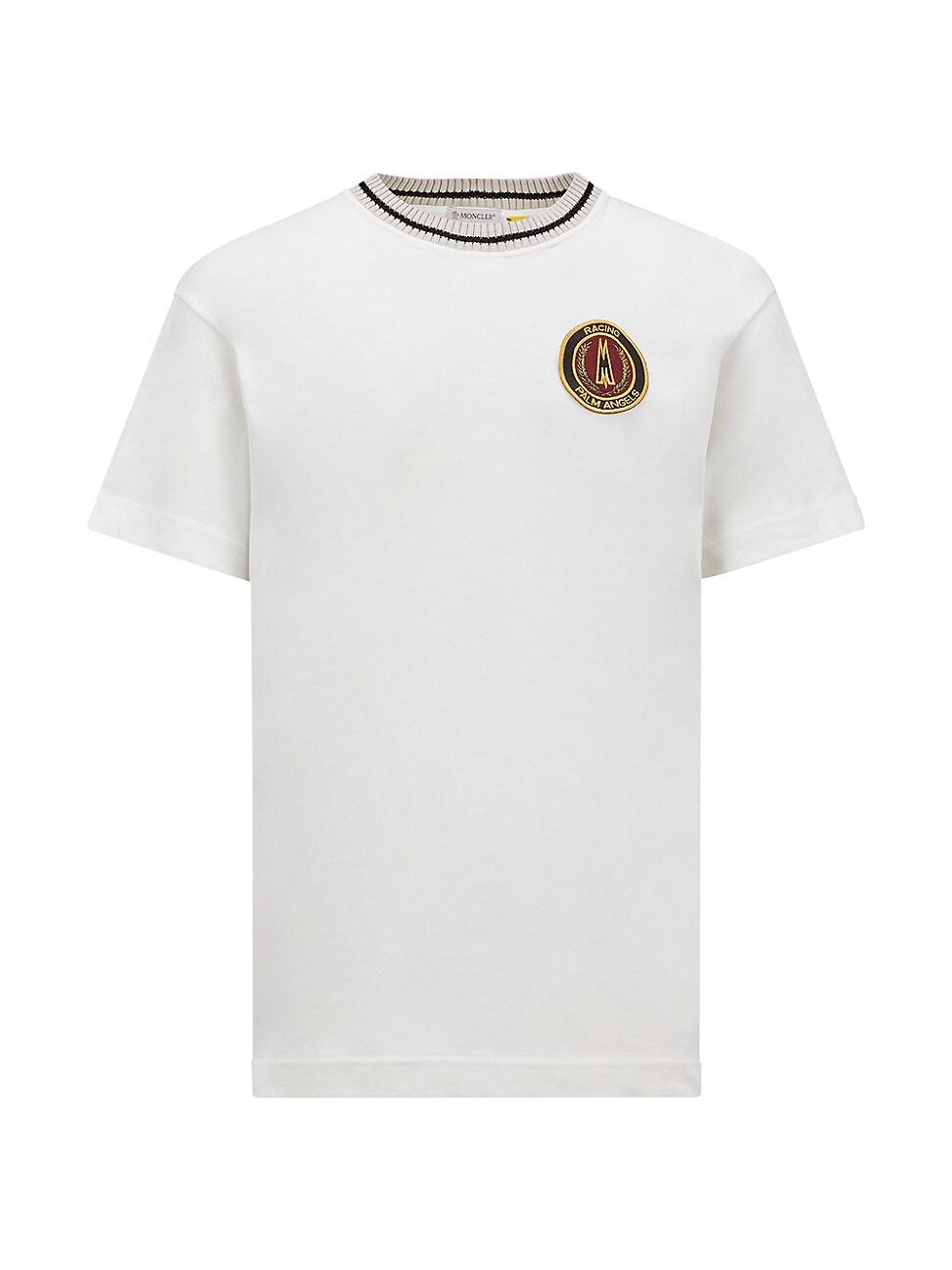 Moncler x Palm Angels Mens Striped-Collar Tee Product Image