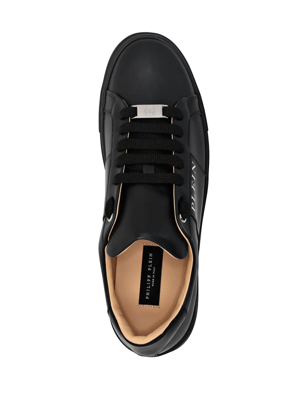 logo-print nappa leather sneakers Product Image