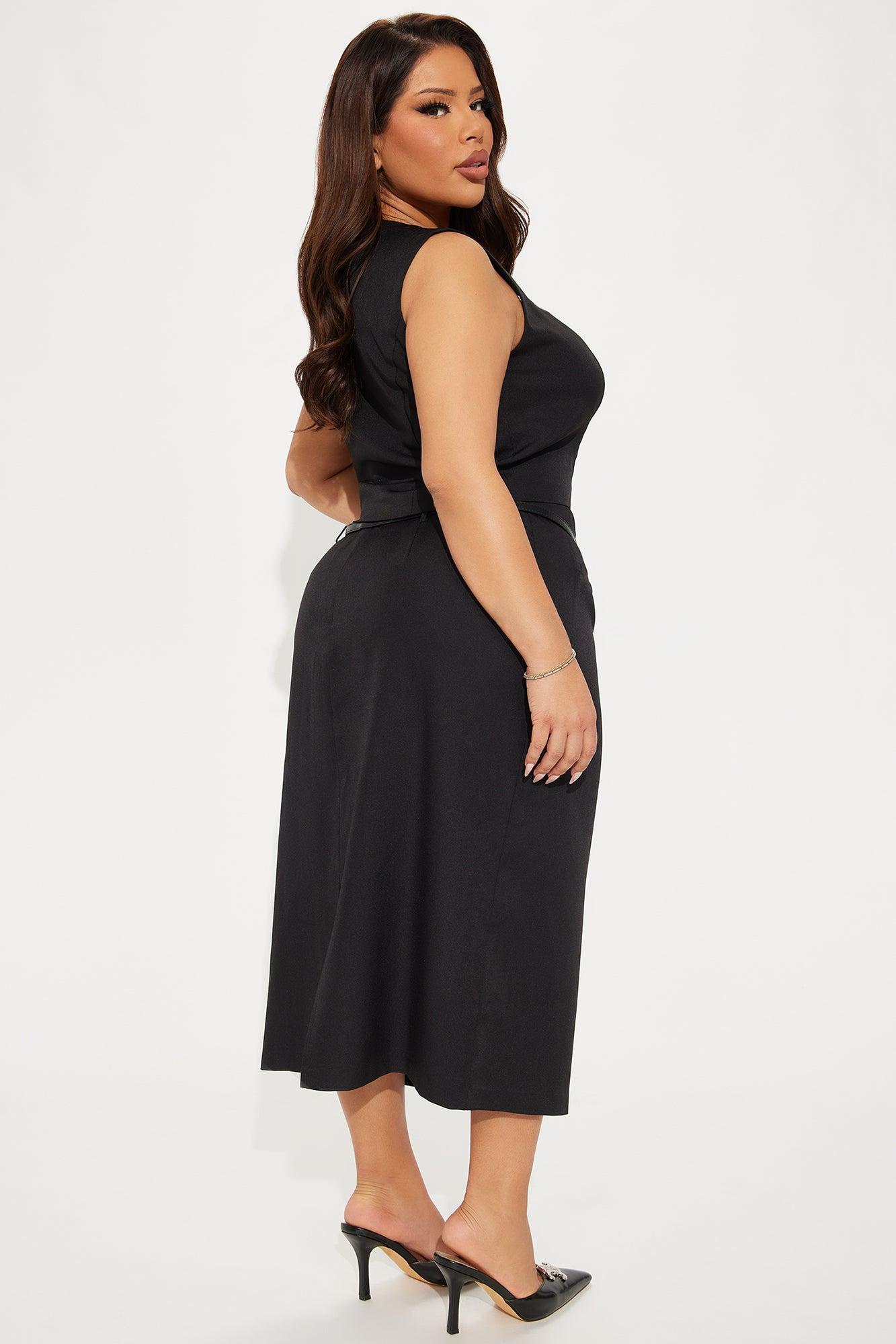 Myla Vest And Pencil Skirt Set - Black Product Image