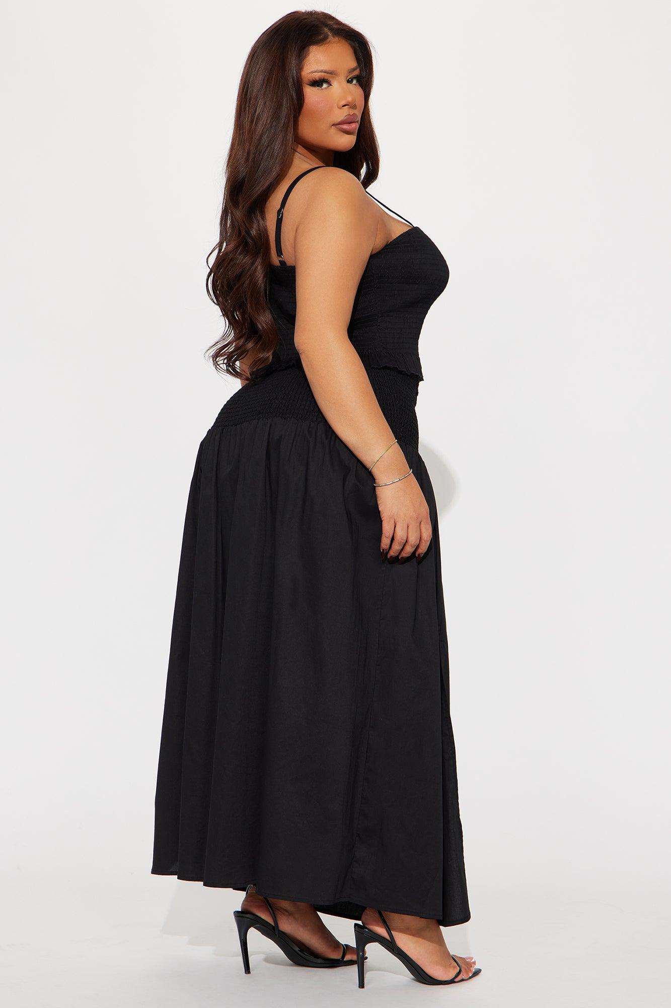 Anabelle Midi Skirt Set - Black Product Image