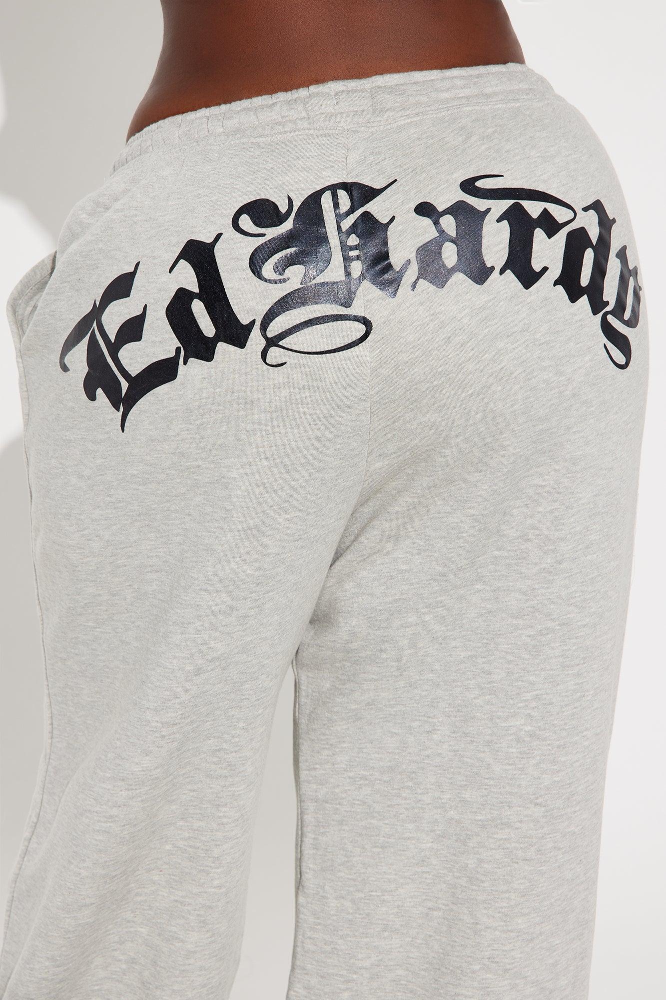 Heart Of Roses Ed Hardy Pant - Heather Grey Product Image