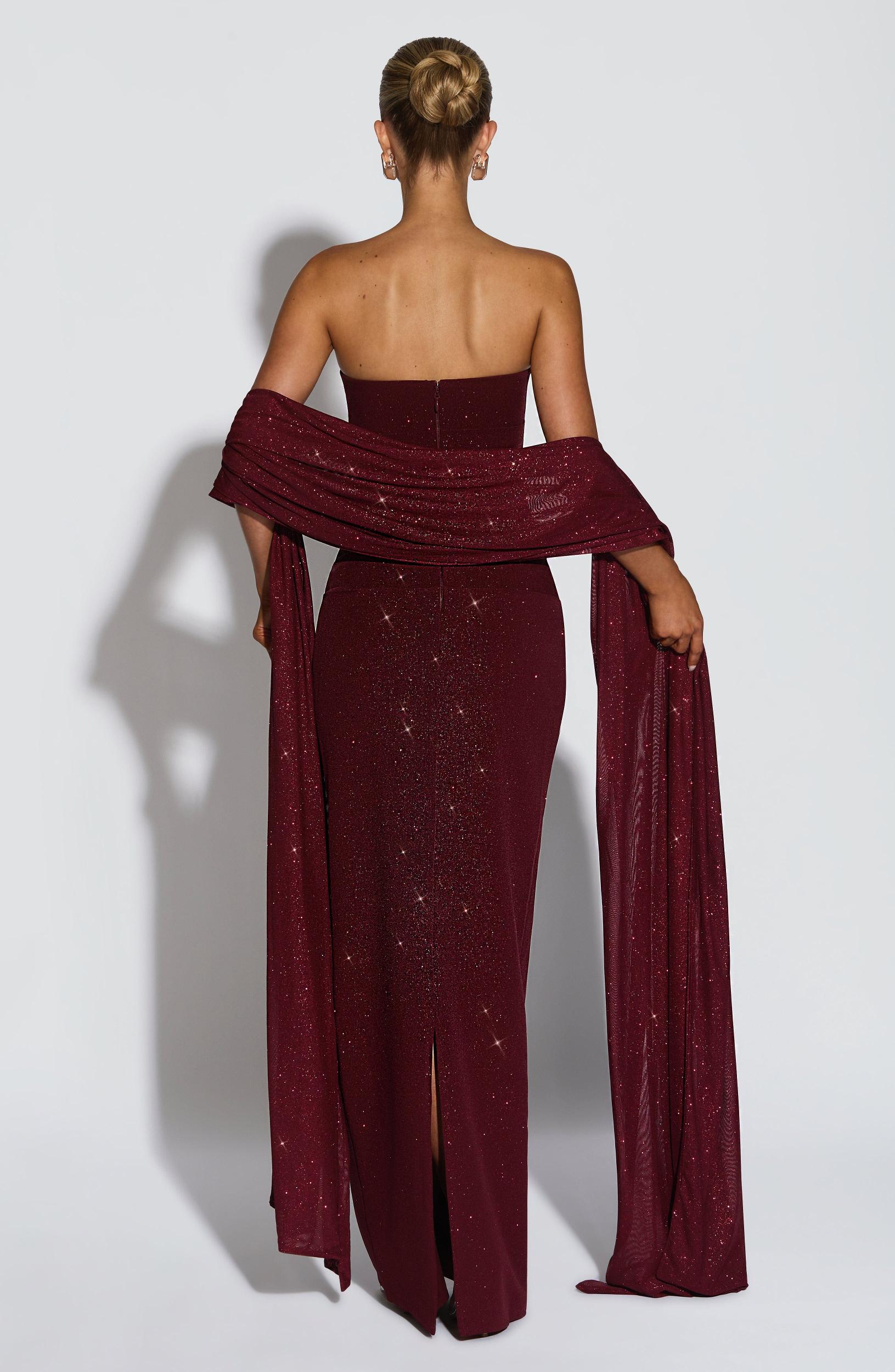 Pandra Maxi Dress - Wine Sparkle Product Image