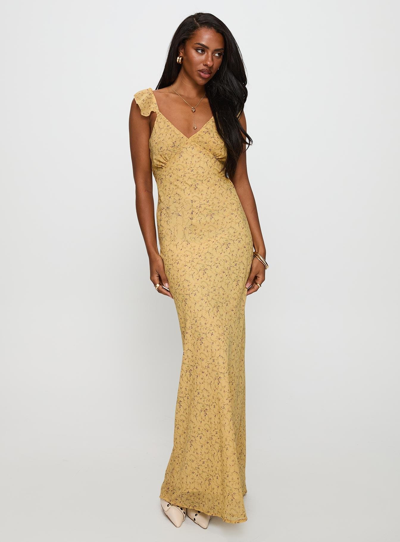 Dearlie Frill Maxi Dress Multi Product Image