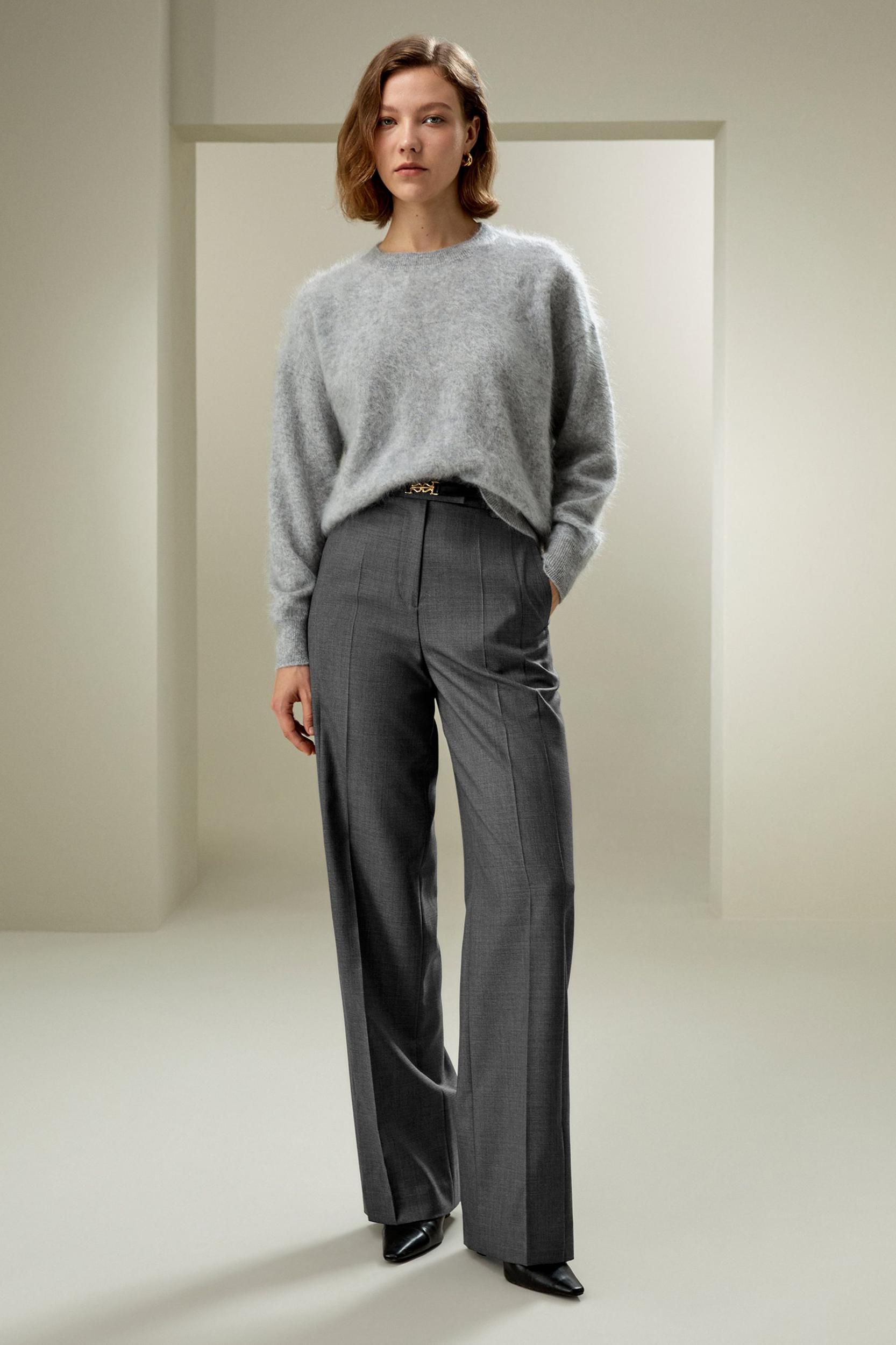 LILYSILK Women'S Wool Slacks - Black Wool Silk Blend - Ultimate Luxury Machine Washable Trousers 16 Product Image