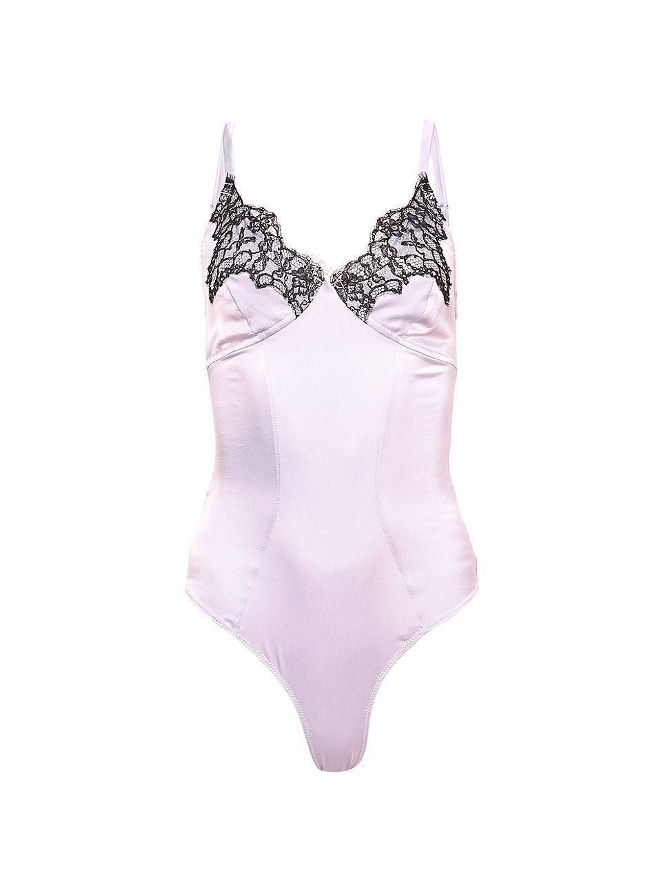 Womens Iris Stretch-Silk Lace Bodysuit Product Image