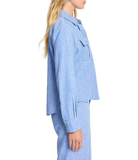 NIC + ZOE All-Around Point Collar Long Sleeve Shirt Jacket Product Image