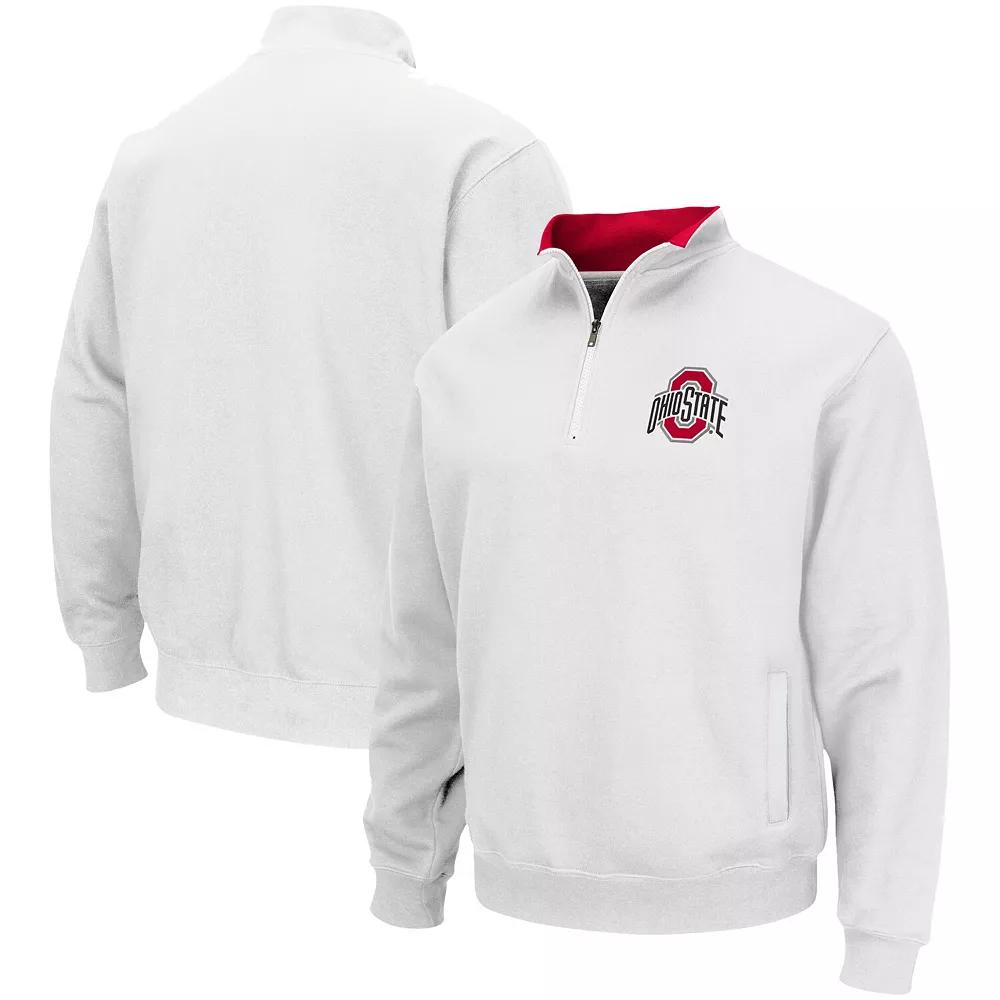 Men's Colosseum White Ohio State Buckeyes Tortugas Team Logo Quarter-Zip Jacket,  Product Image