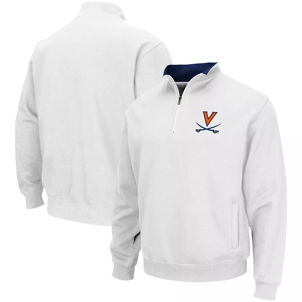 Men's Colosseum White Virginia Cavaliers Tortugas Team Logo Quarter-Zip Jacket,  Product Image